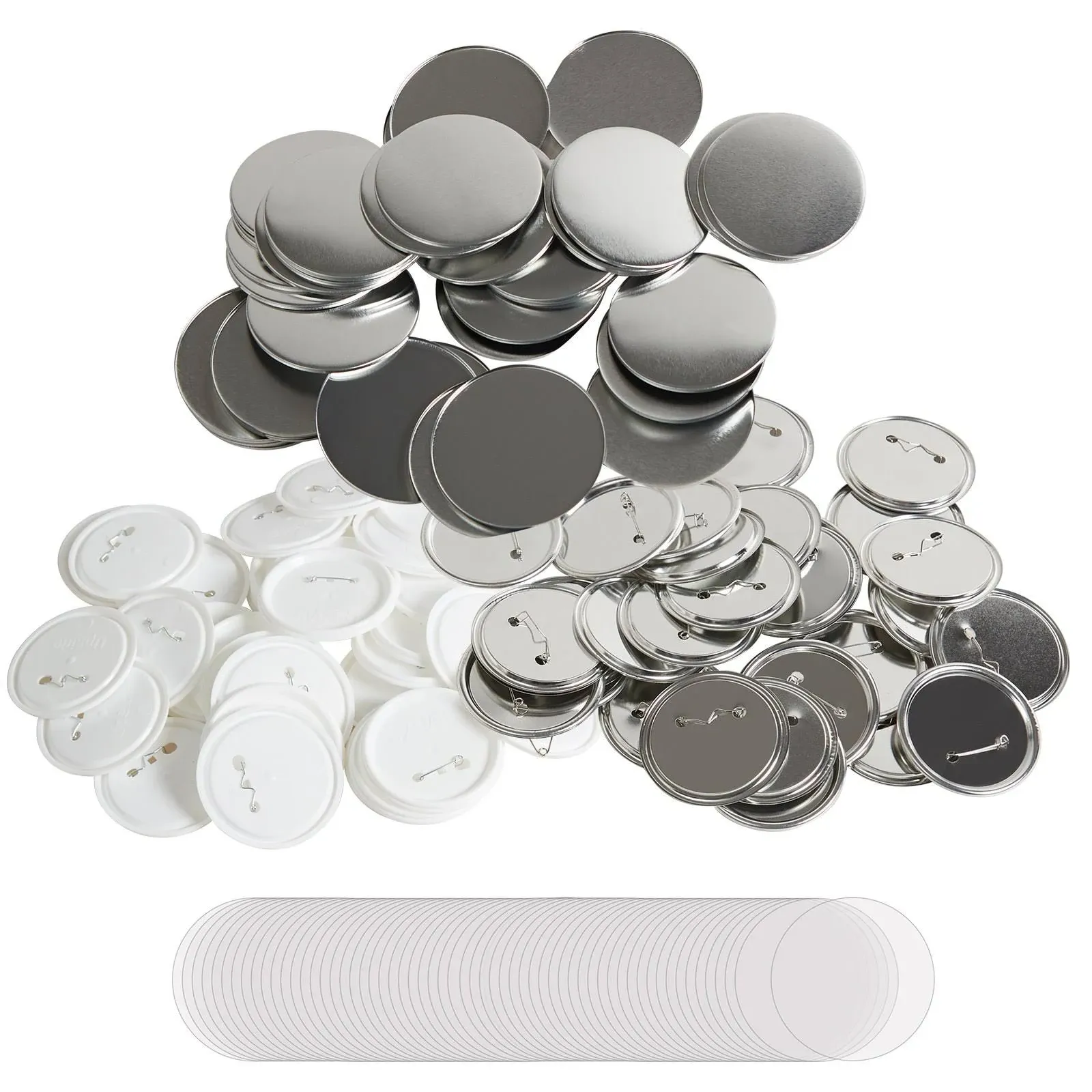 VEVOR 500 Sets 2.25 inch 58mm Pin Back Button Parts