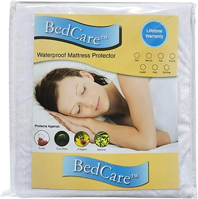 BedCare Fitted Hypoallergenic & Waterproof Mattress Protectors-Queen 60" x 80" x 18"