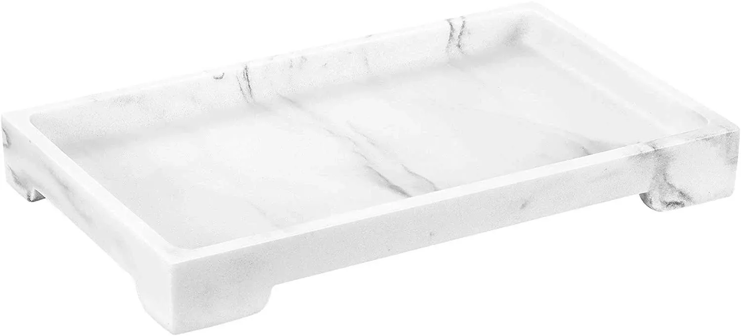 Luxspire Bathroom Vanity Tray, Marble Bathroom Toilet Tank Tray, 10 x 6 inch ...