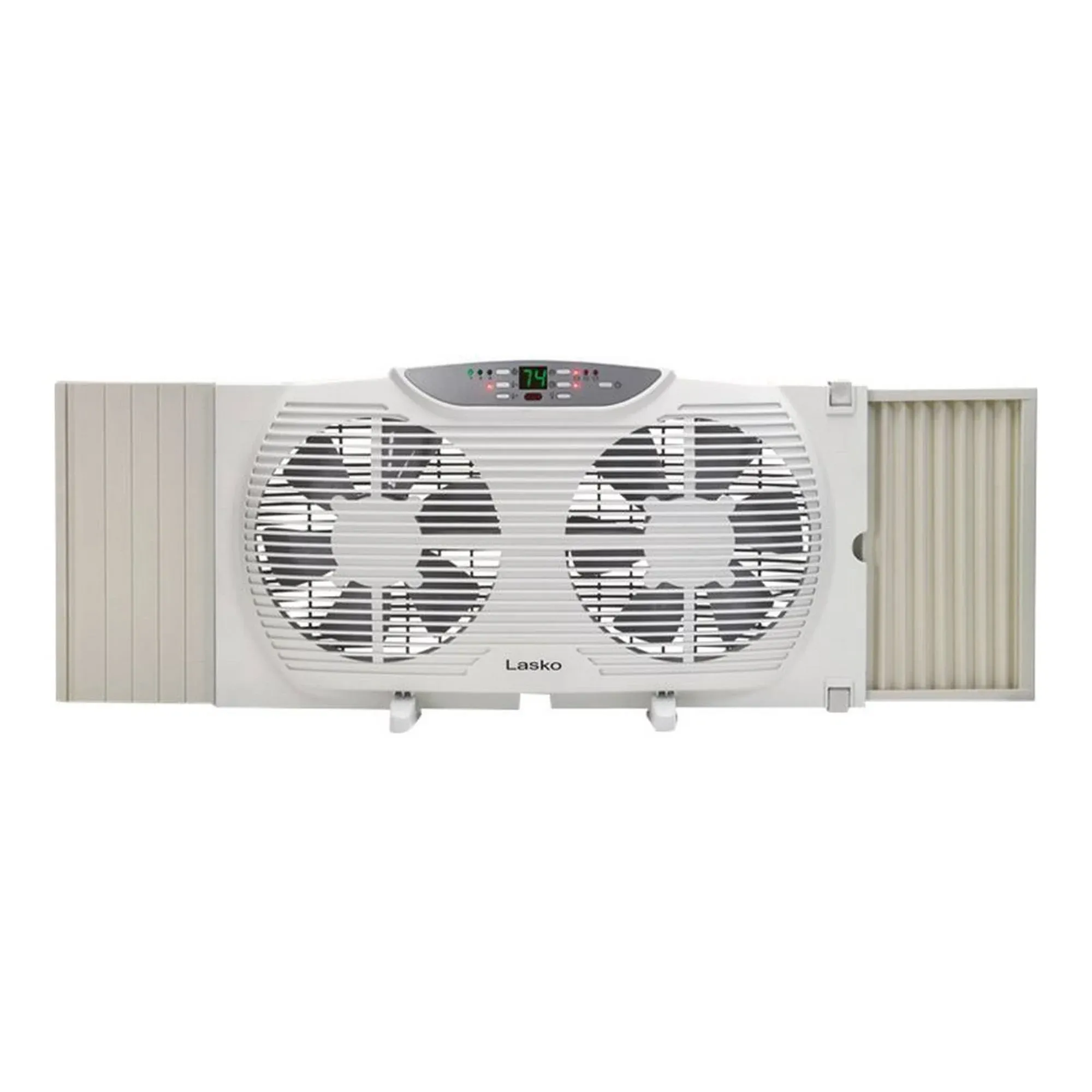 shinic Window Fan with Reversible Airflow Quiet, Twin 9" Blades, Full Remote Control, 3 Functions-3 Speeds, Bathroom Kitchen Window Exhaust Fan, Width Adjustable (From 23.5" to 37") ETL Certified