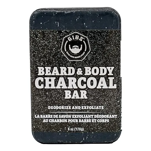 GIBS Grooming - Beard and Body Charcoal Bar of Soap