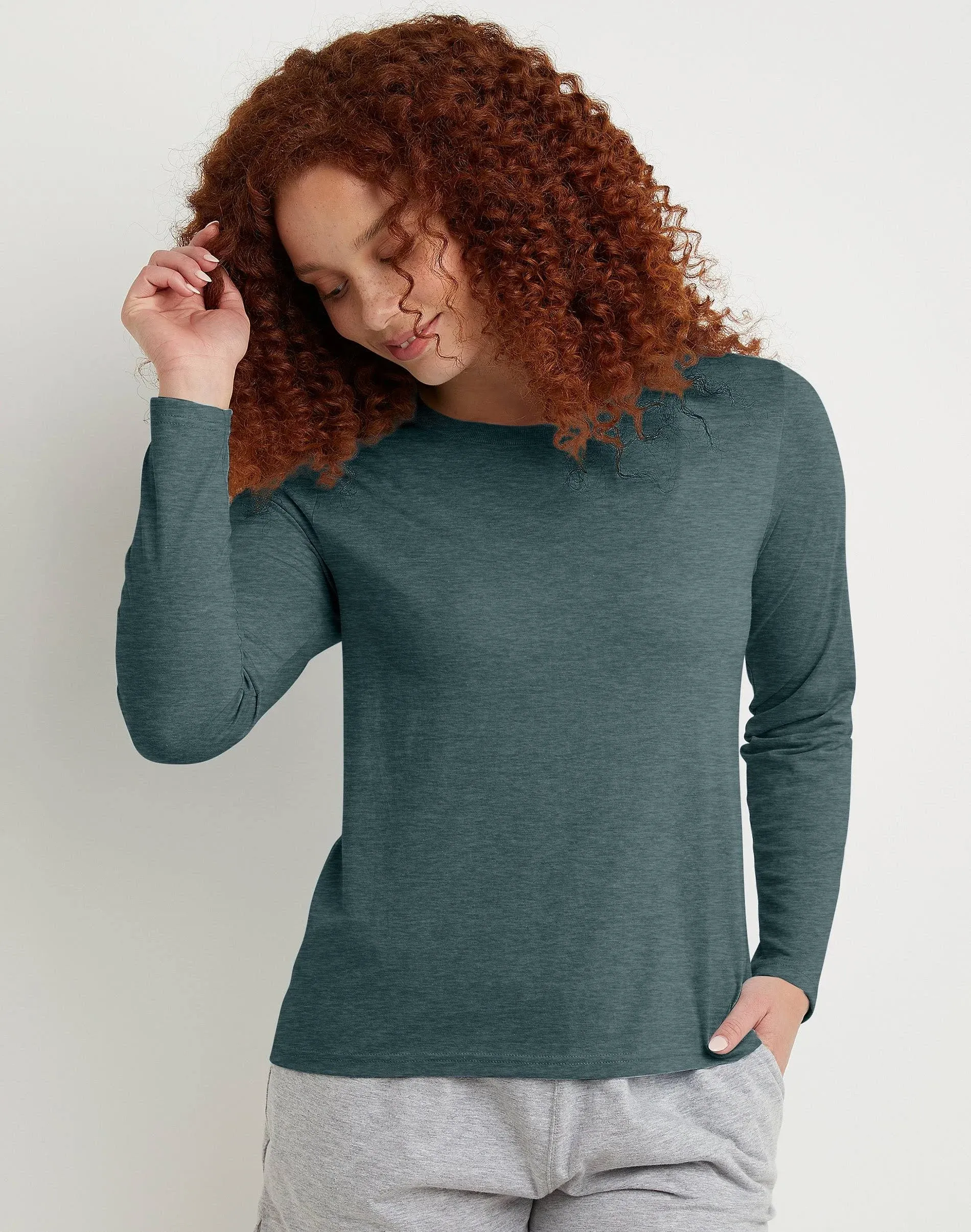 Hanes Long Sleeve T-Shirt Originals Women's Tri-Blend