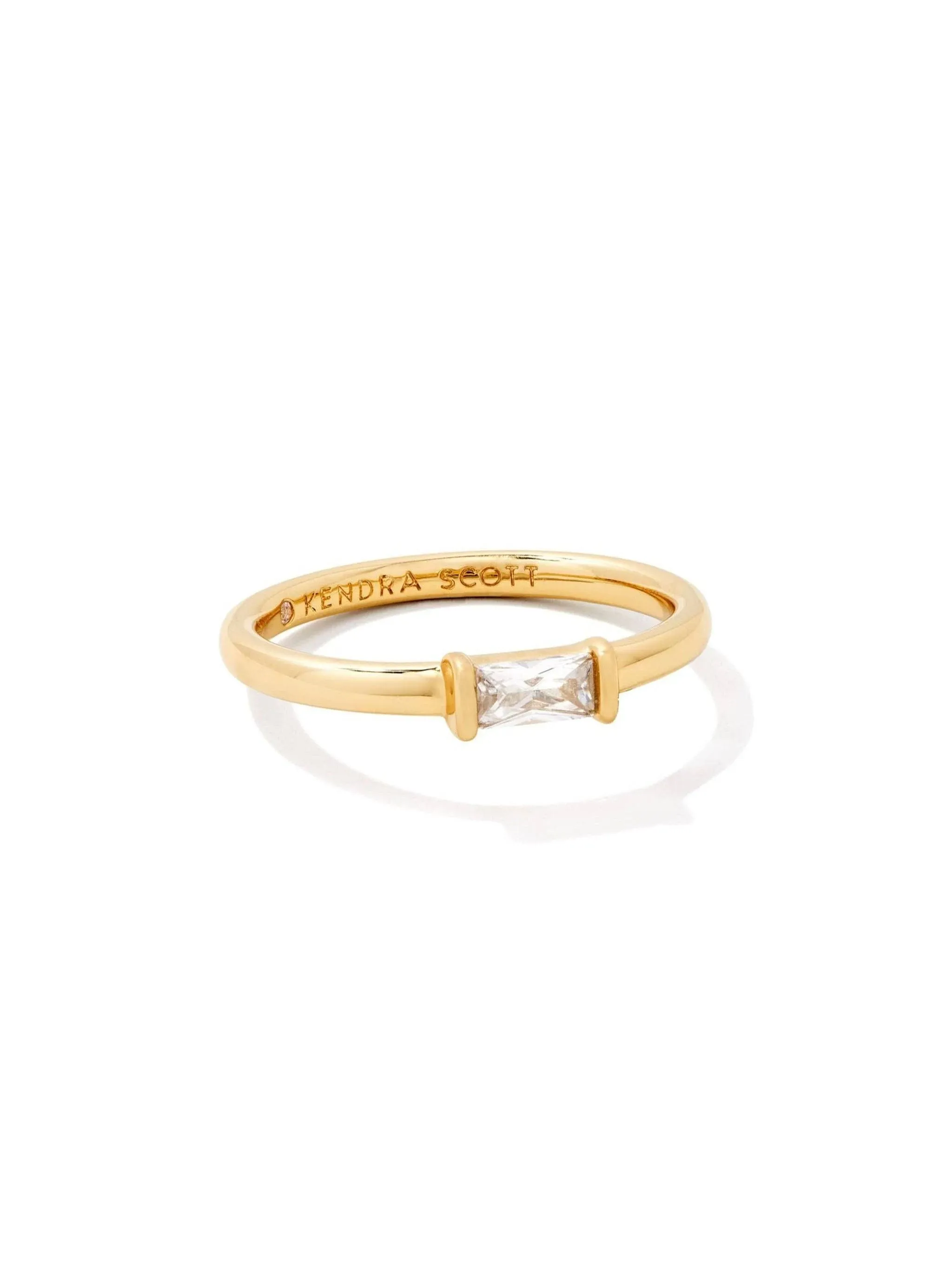 Kendra Scott Juliette Band Ring in White Crystal, Fashion Jewelry for Women