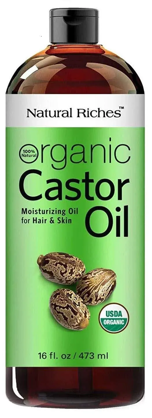 Verdana Organic Castor Oil - USDA Certified Organic - Cold Pressed, Unrefined, 100% Pure and Hexane Free - 16 fl oz