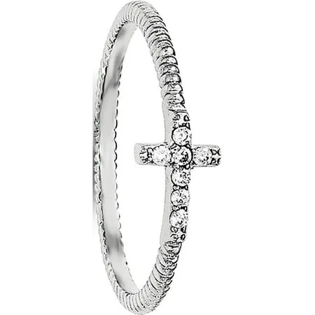 Silpada Simplex Cross Horizontal Cross Textured Ring