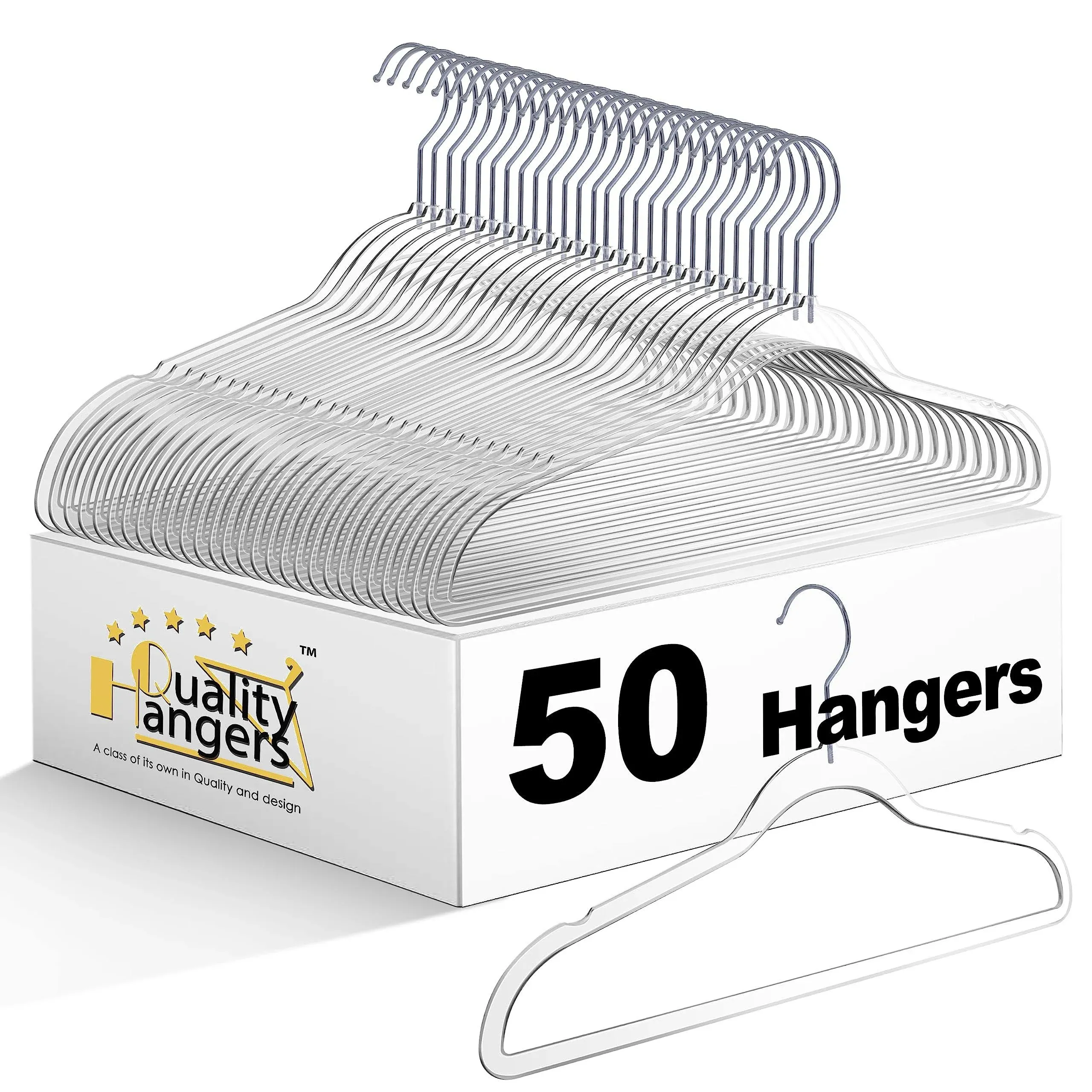 Quality Hangers Clear Plastic Hangers for Clothes