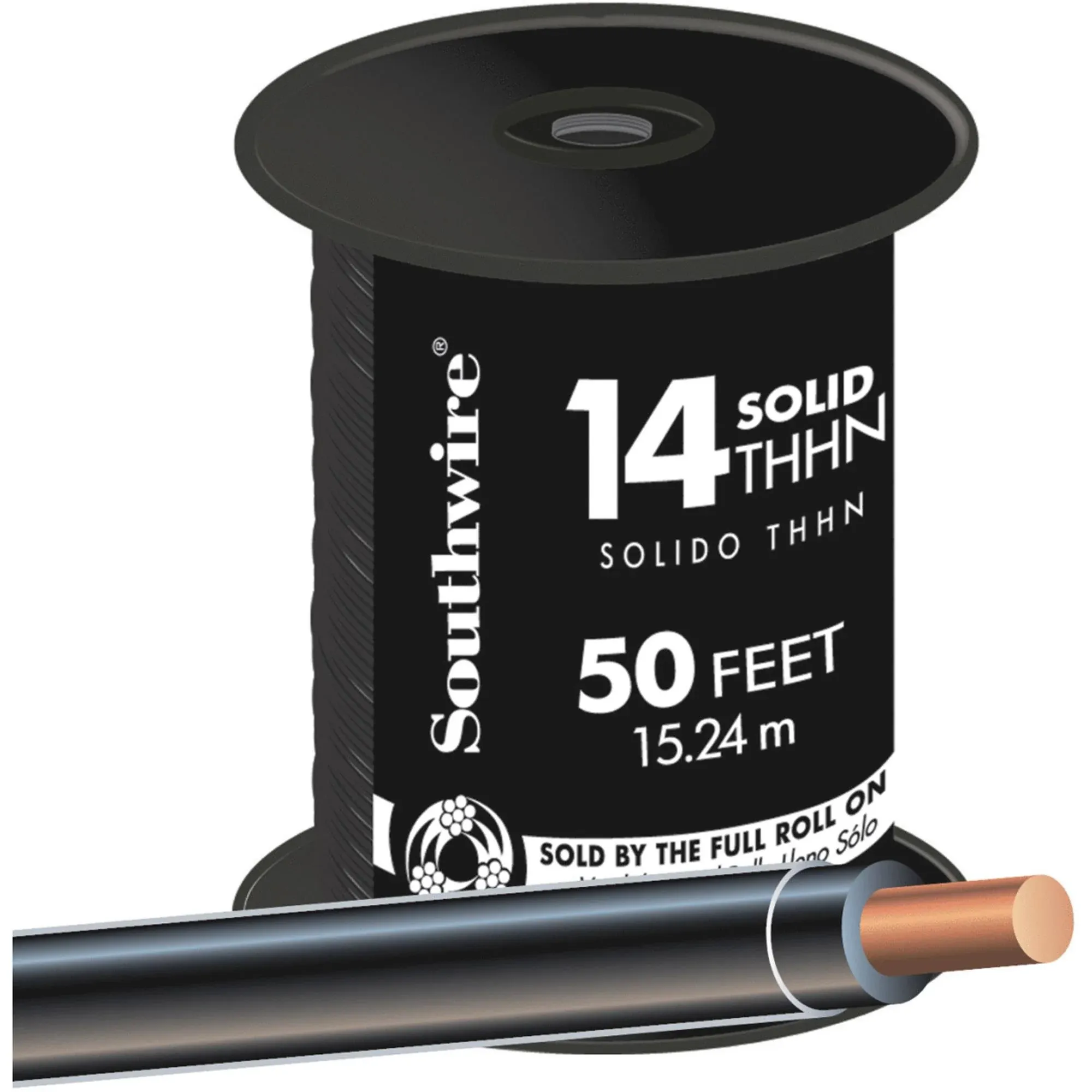 Southwire Building Wire 14 AWG Black 50ft