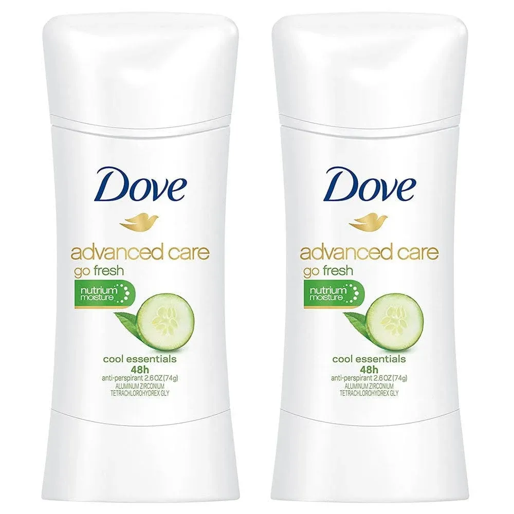 Dove Advanced Care Antiperspirant Deodorant Cool Essentials 2.6 Oz X 3 Packs