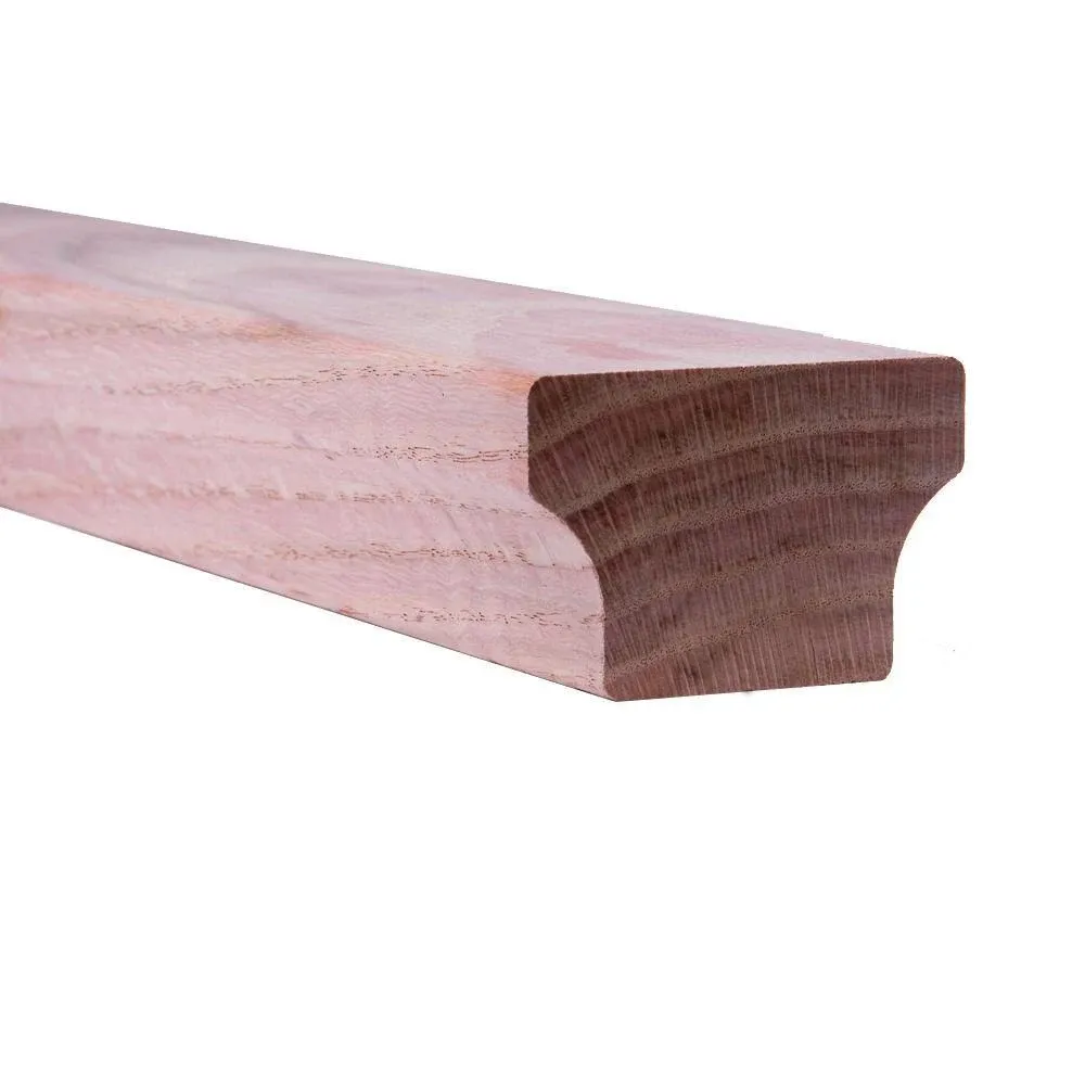 White Oak - 6084-8 - 8 FT Modern Wood Handrail for Stair Remodel