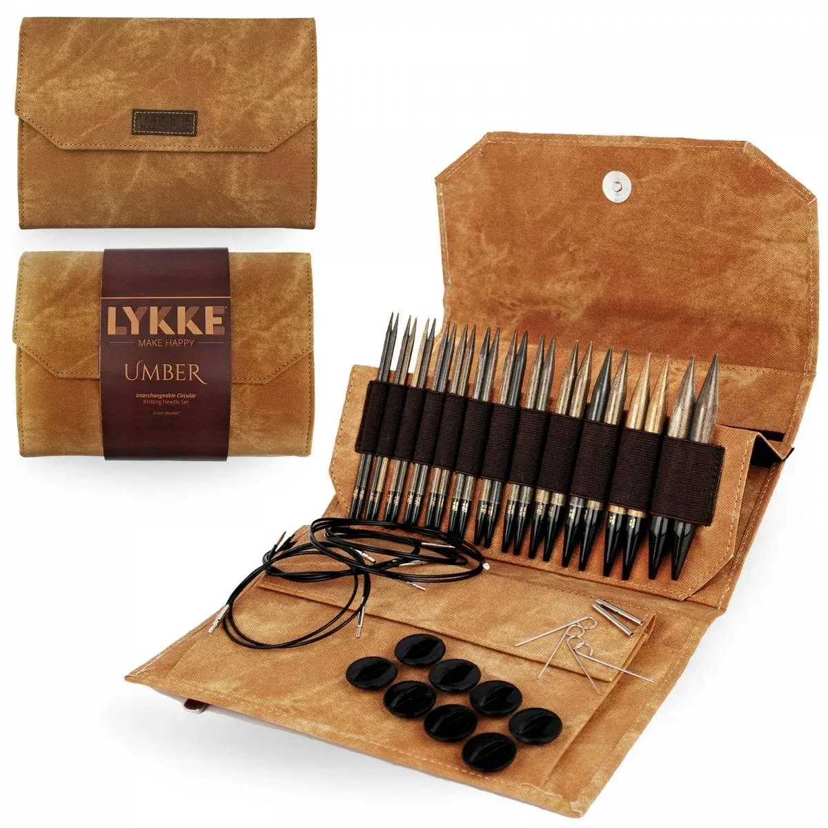 Lykke Umber 5" Interchangeable Circular Needle Set