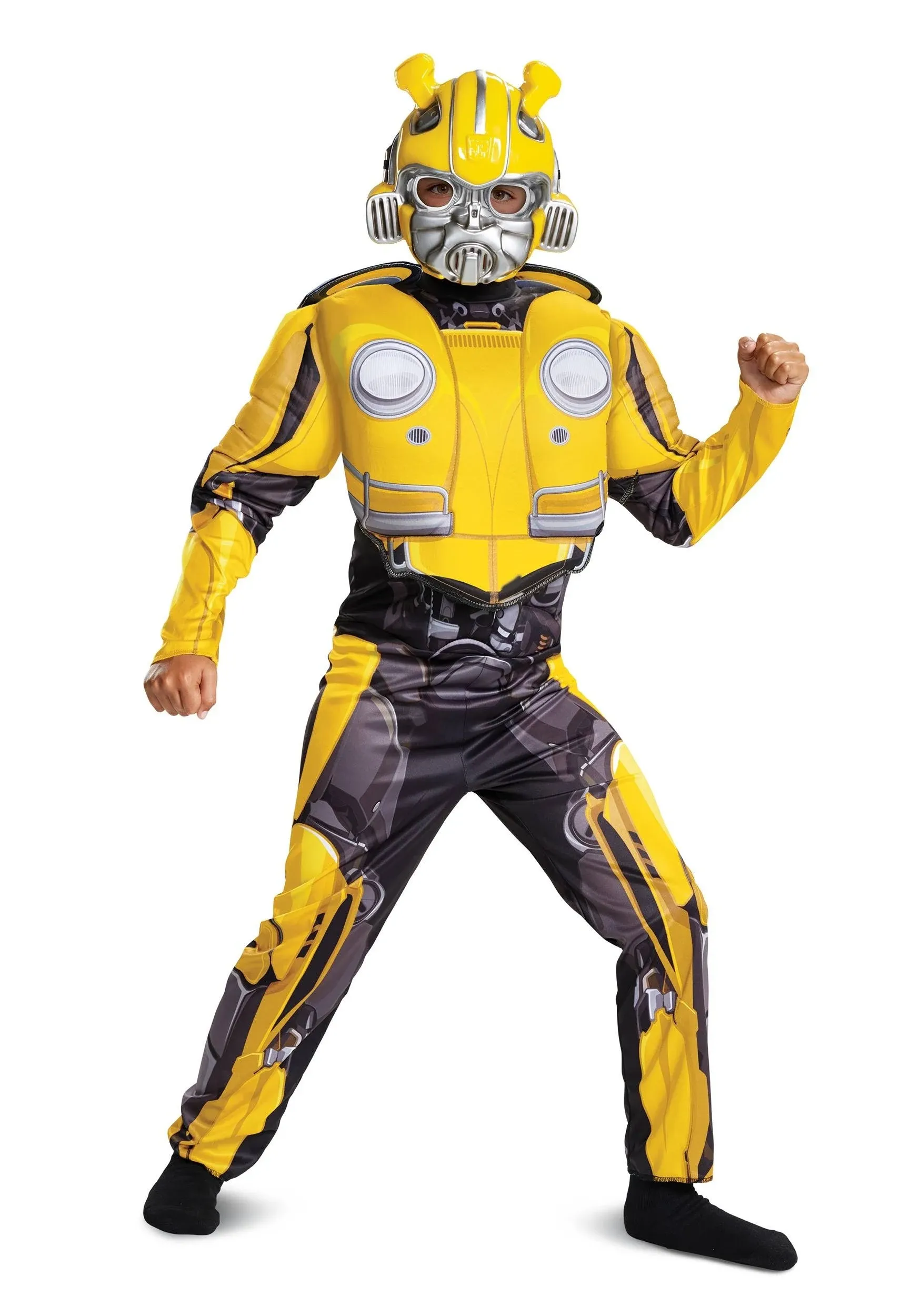 Disguise Bumblebee Classic Muscle Child Costume, Yellow, Medium