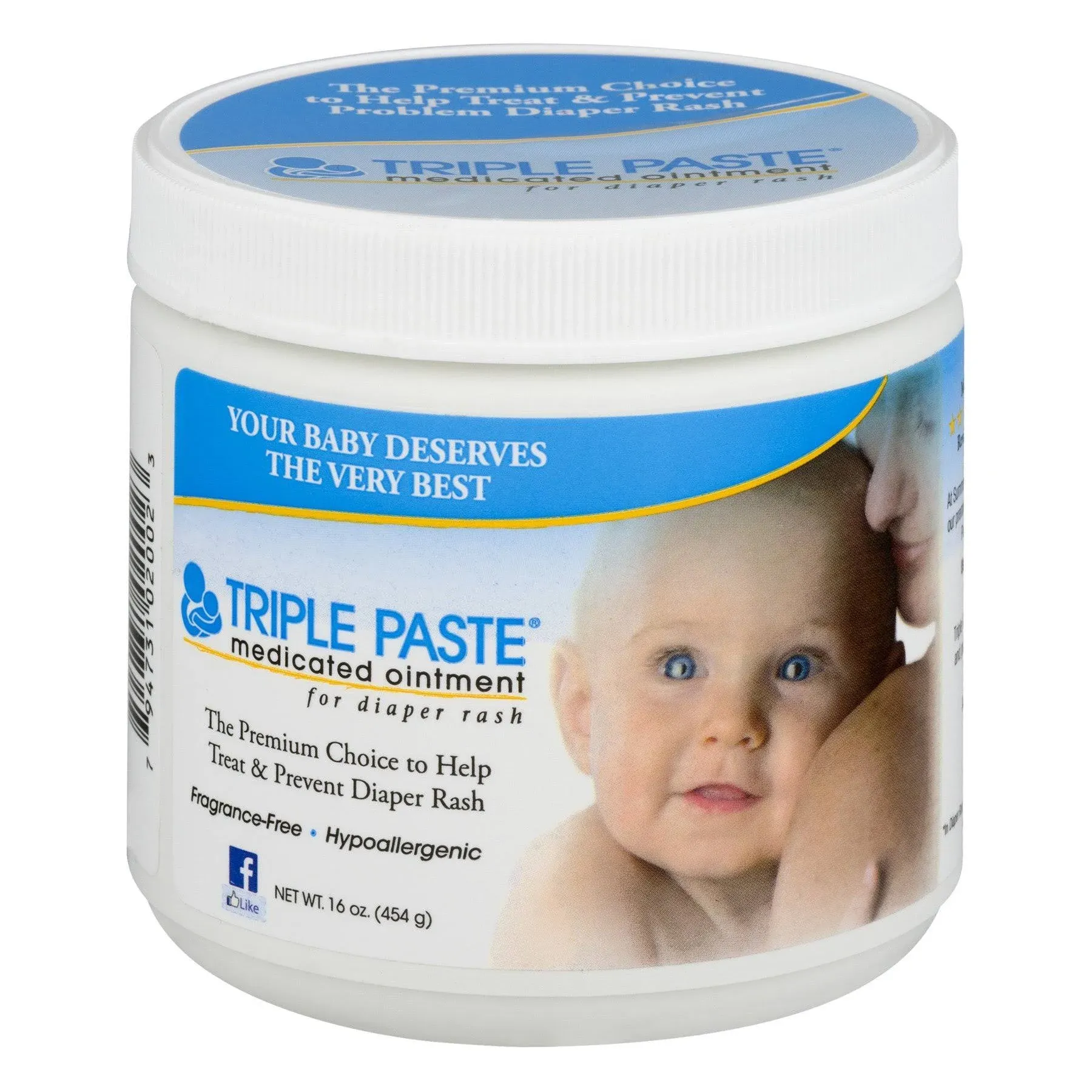 Triple Paste Medicated Ointment for Diaper Rash, 16 oz