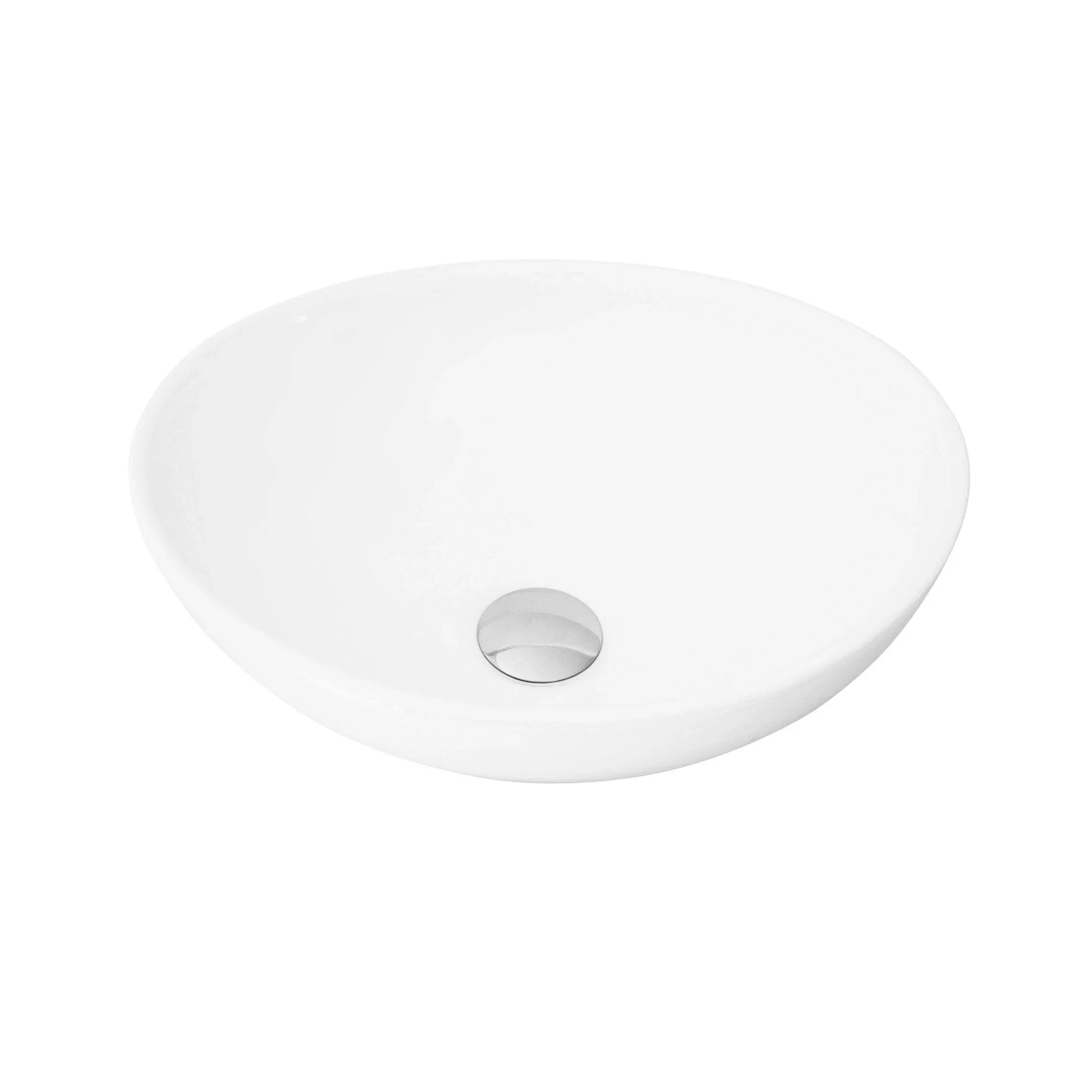 Stylish Novel 15.75" x 13.38" Oval Vessel Bathroom Sink P-221