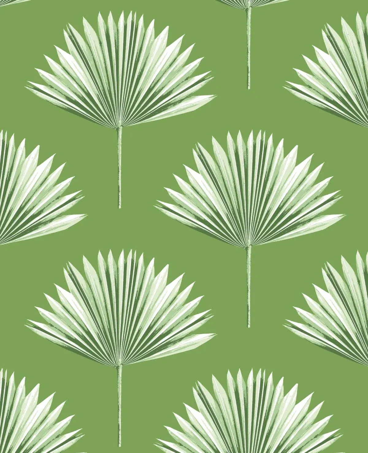 NextWall Tropical Fan Palm Peel and Stick Wallpaper (Blue Patina)