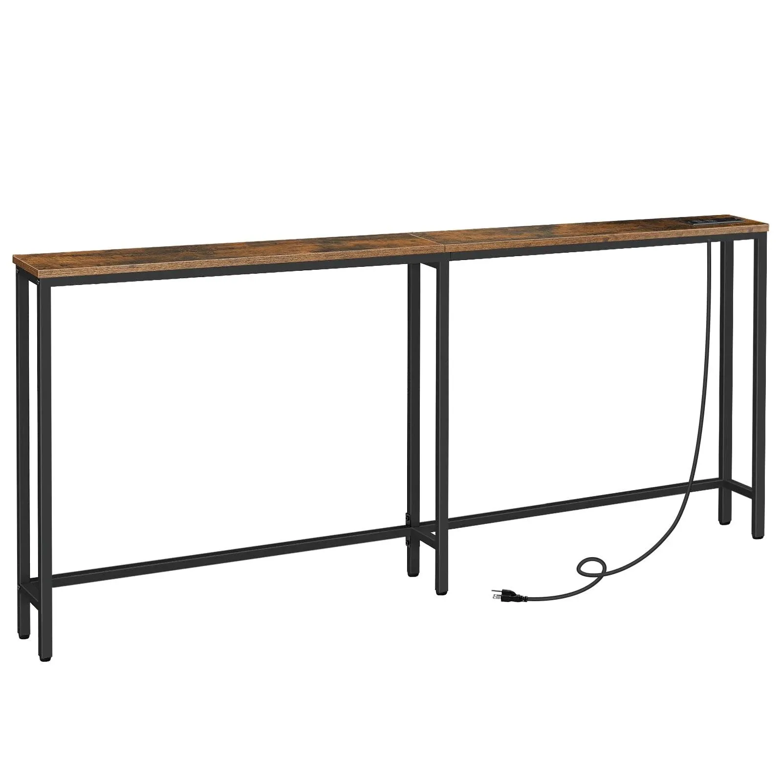 Hoobro 70.9" Skinny Console Table with Charging Station