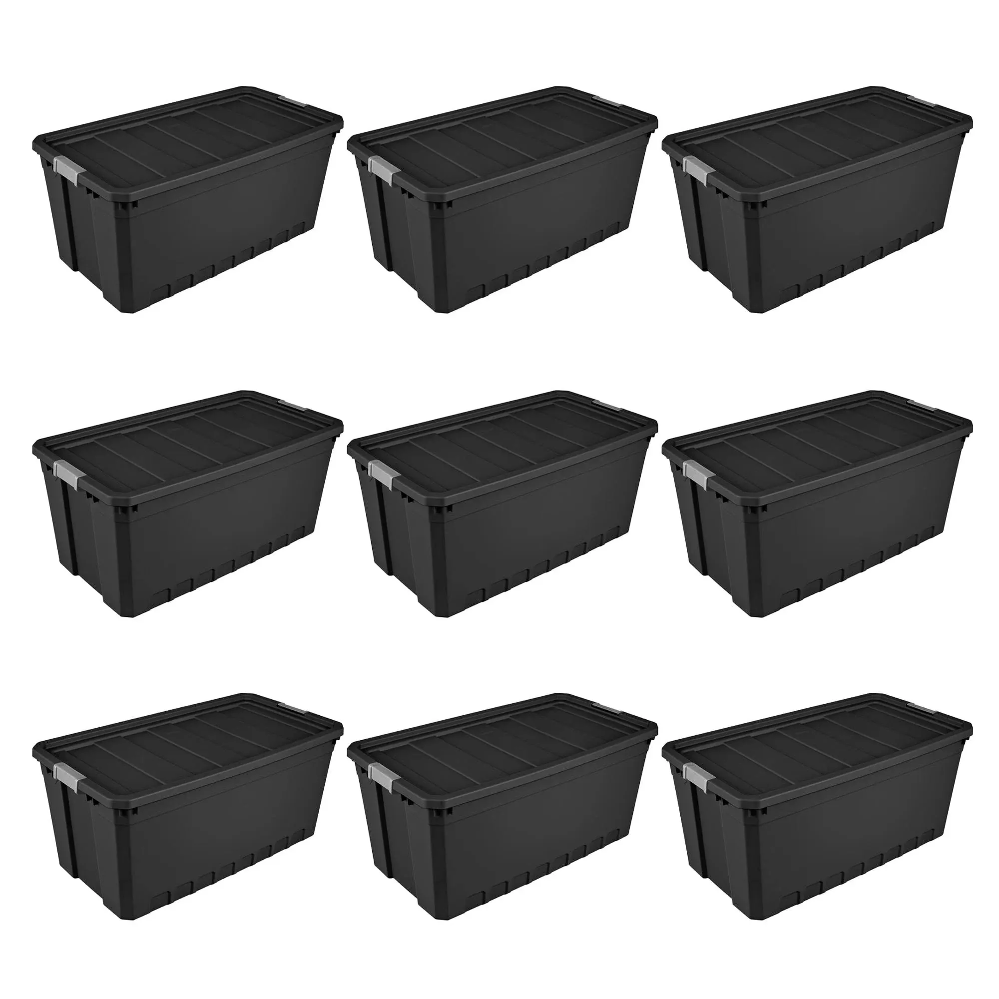Sterilite 50 Gal Rugged Industrial Stackable Storage Tote with Lid