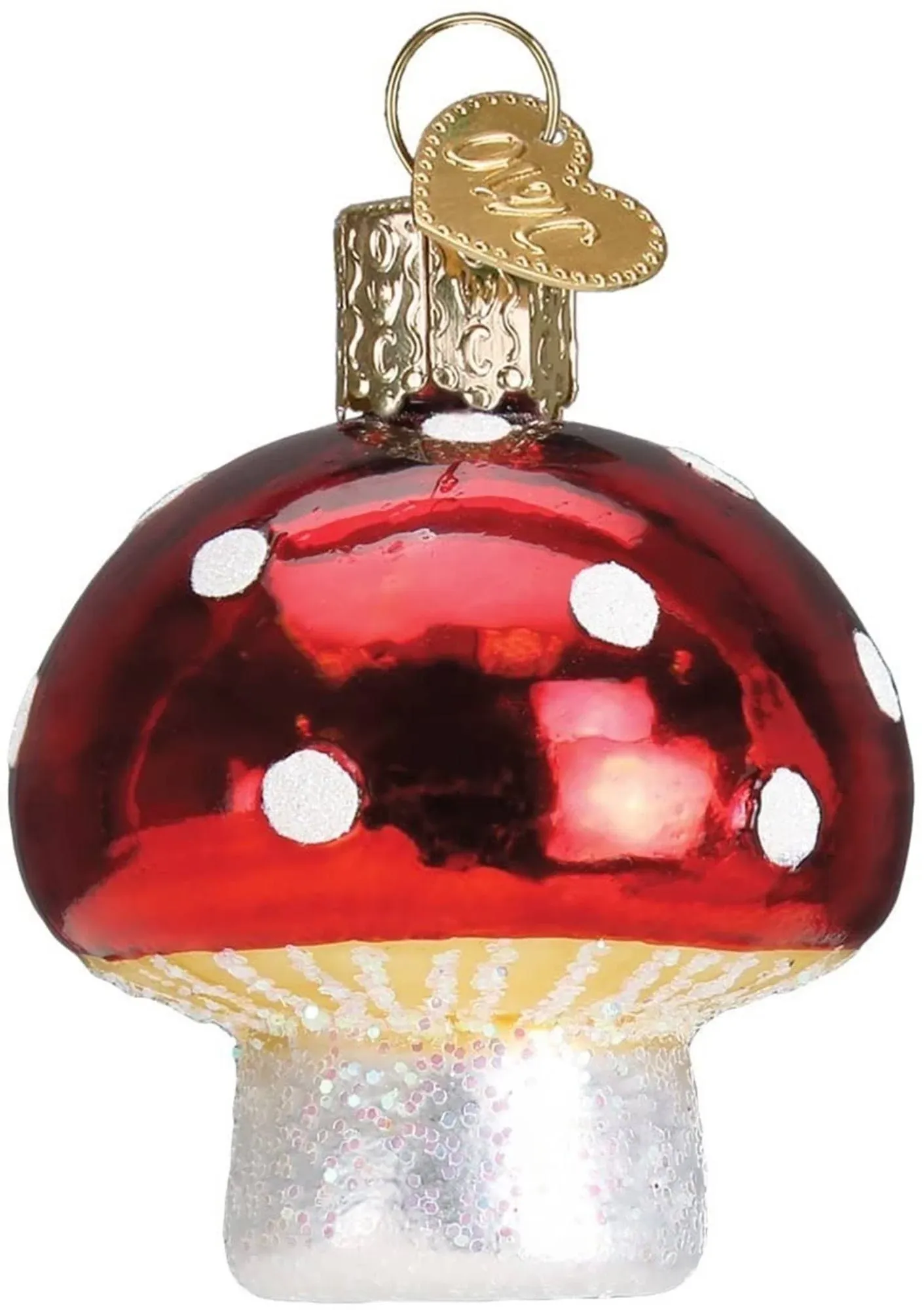 Old World Christmas Glass Blown Ornament Lucky Mushroom (28118)