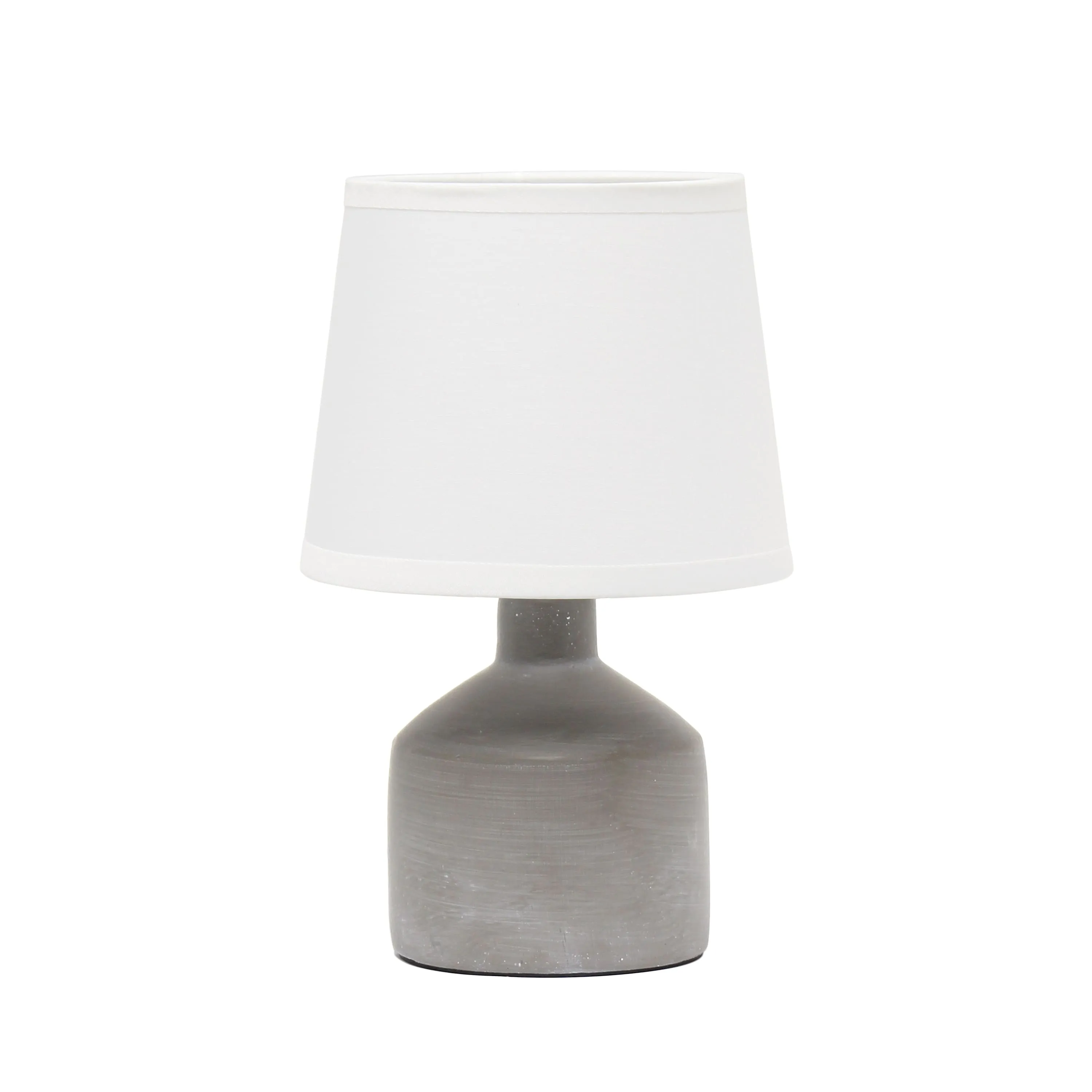 Simple Designs LT2080-OFF Mini Bocksbeutal Concrete Table Lamp, Off White