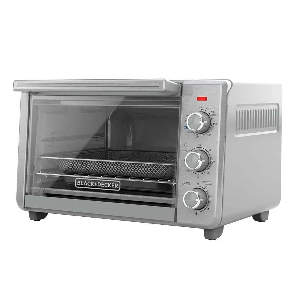 BLACK+DECKER  6-Slice Crisp 'N Bake Air Fry Toaster Oven, TO3217SS