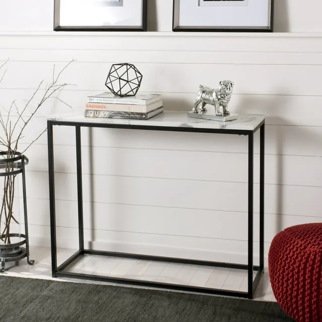 SAFAVIEH Baize Console Table | White / Grey |