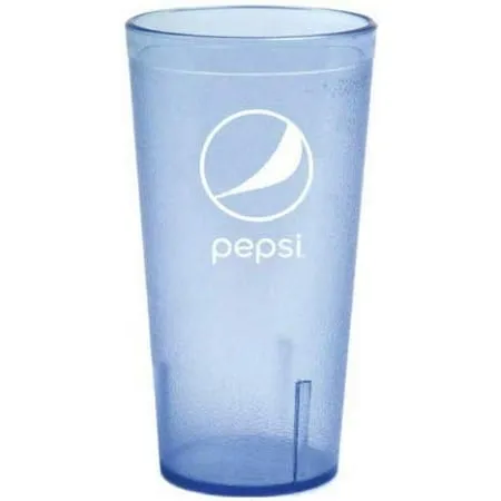 New (3) Pepsi Cola Restaurant Ice Blue Plastic Tumblers Cups 32 oz Carlisle