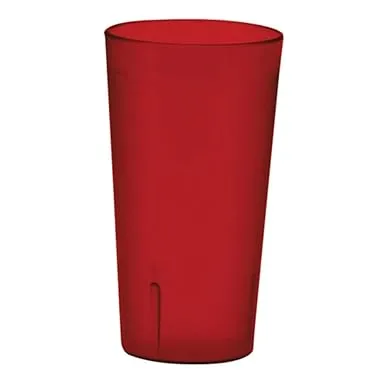 New (3) Restaurant Red Plastic Tumblers Cups 32 oz Carlisle