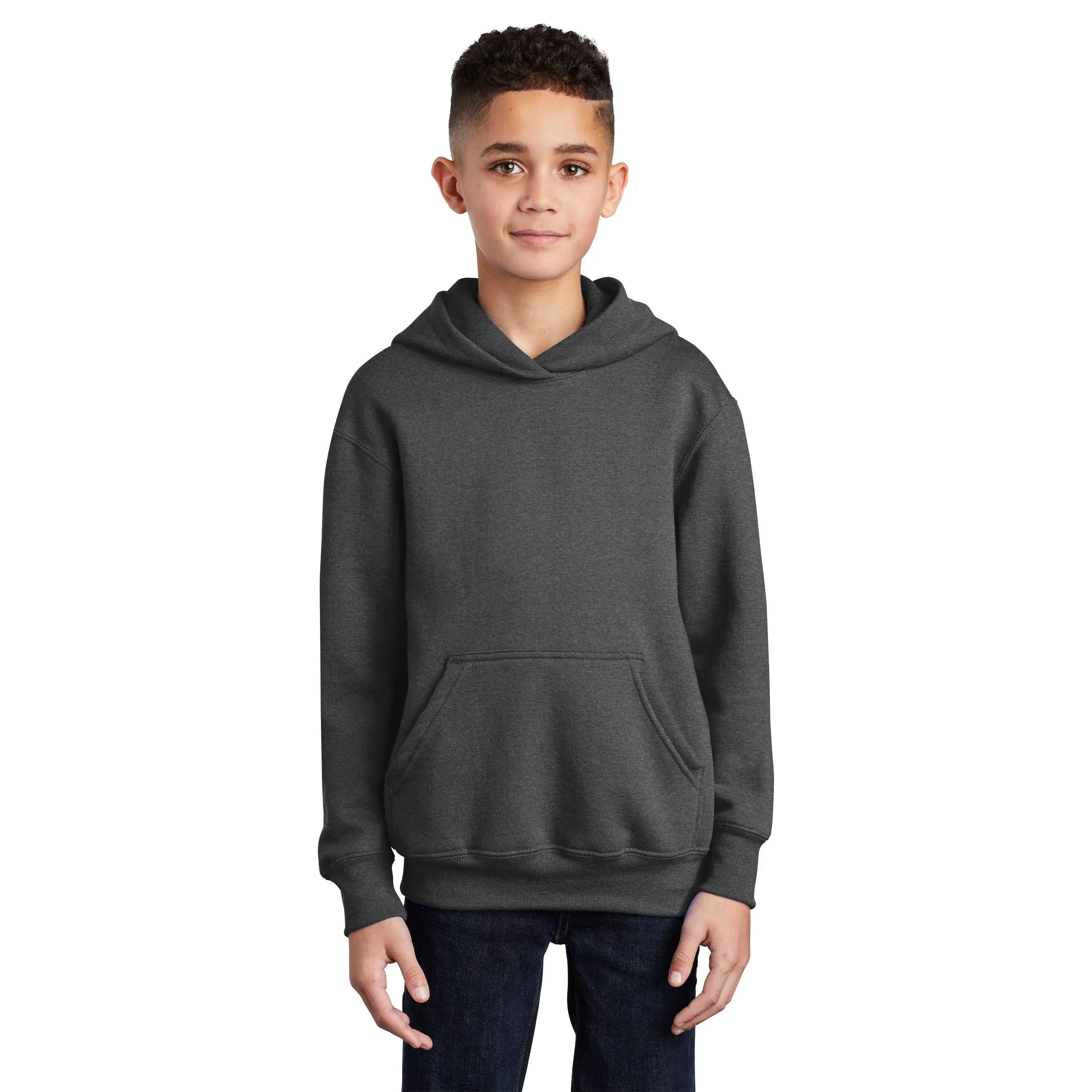 Port & Company® Neutrals Youth Core Fleece Pullover Hooded Sweatshirt