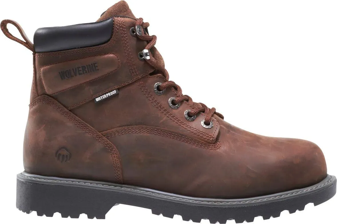 Wolverine Men's Floorhand Waterproof 6" Work Boot Dark Brown 13