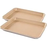 Nordic Ware Naturals Aluminum NonStick Baker's Quarter Sheet Small, GoldNordic Ware Naturals Aluminum NonStick Baker's Quarter Sheet Small, Gold