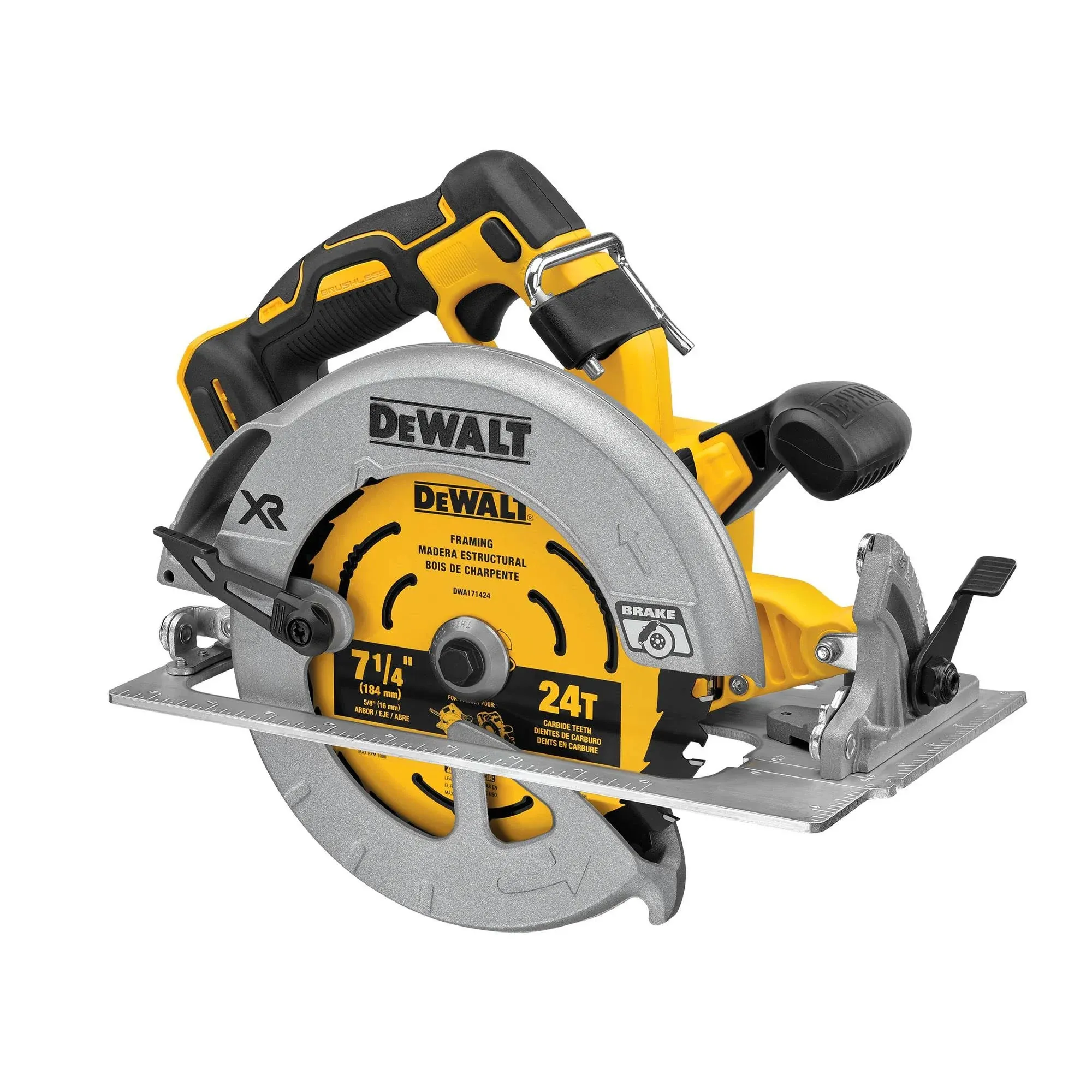 DEWALT XR POWERDETECT 20-Volt Max 7-1/4-in Cordless Circular Saw with Brake and Aluminum Shoe