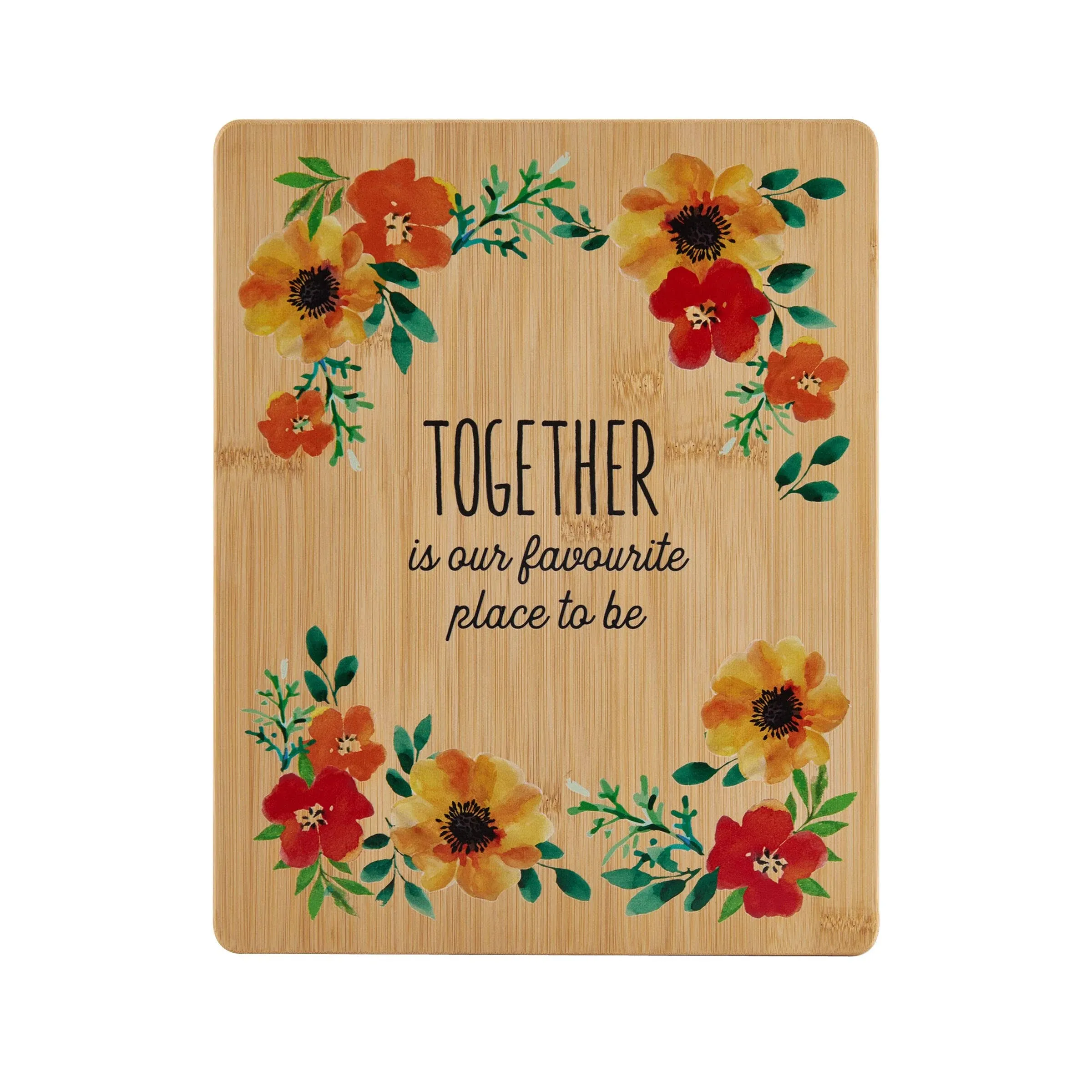 Farberware Together Is Our Favorite Place to Be Bamboo Cutting Board, 11x14-Inch ...