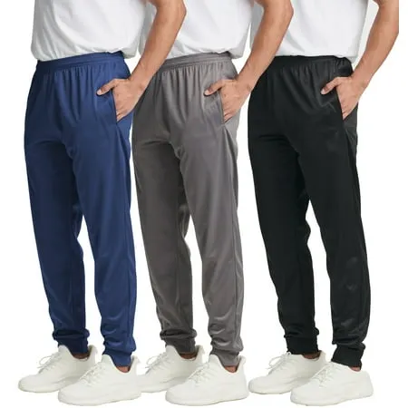 Real Essentials Boy's 3-Pack Jogger Sweatpants with Pockets