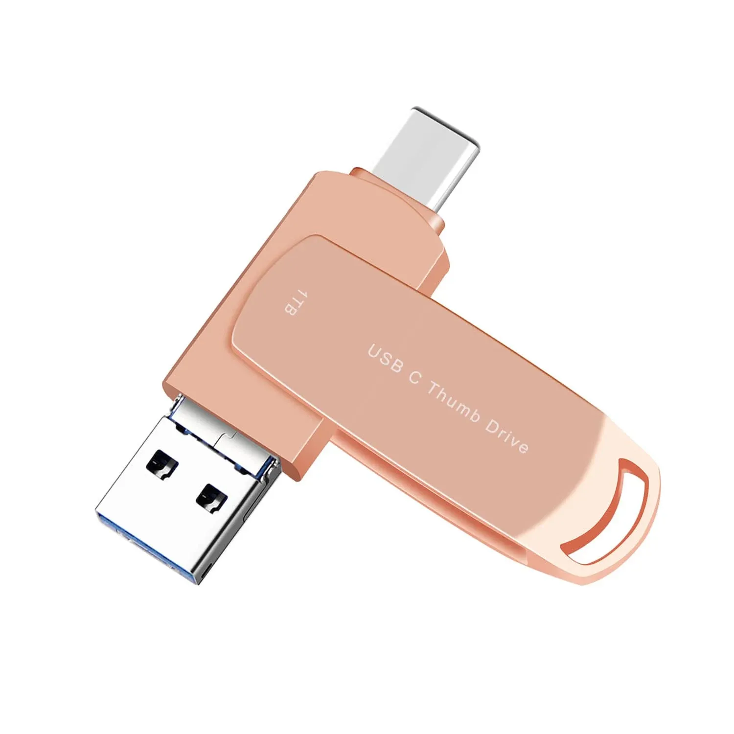 USB C Flash Drive for Phone 1TB Thumb Drive, USB3.1 Jump Drive with Micro USB for Android Phone Compatible MacBook Pro Air iPad pro iPad mini6 and Computer (Pink 1000GB)