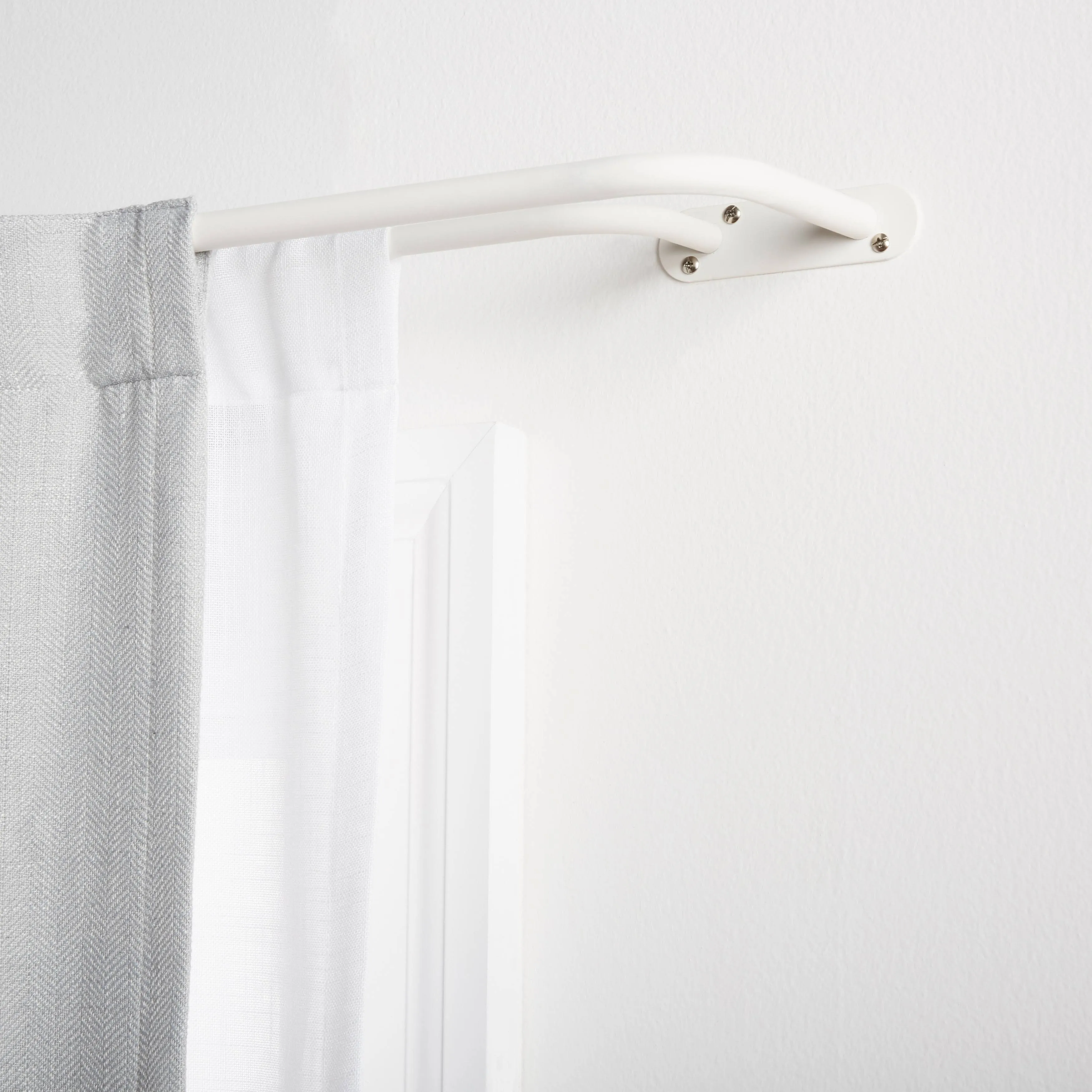 Exclusive Home Fetter Wrap Around Double Curtain Rod, Grey