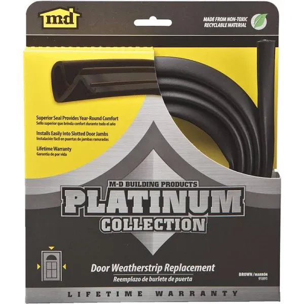 M-D Building Products Platinum Collection Replacement Door Weatherstrip, Brown