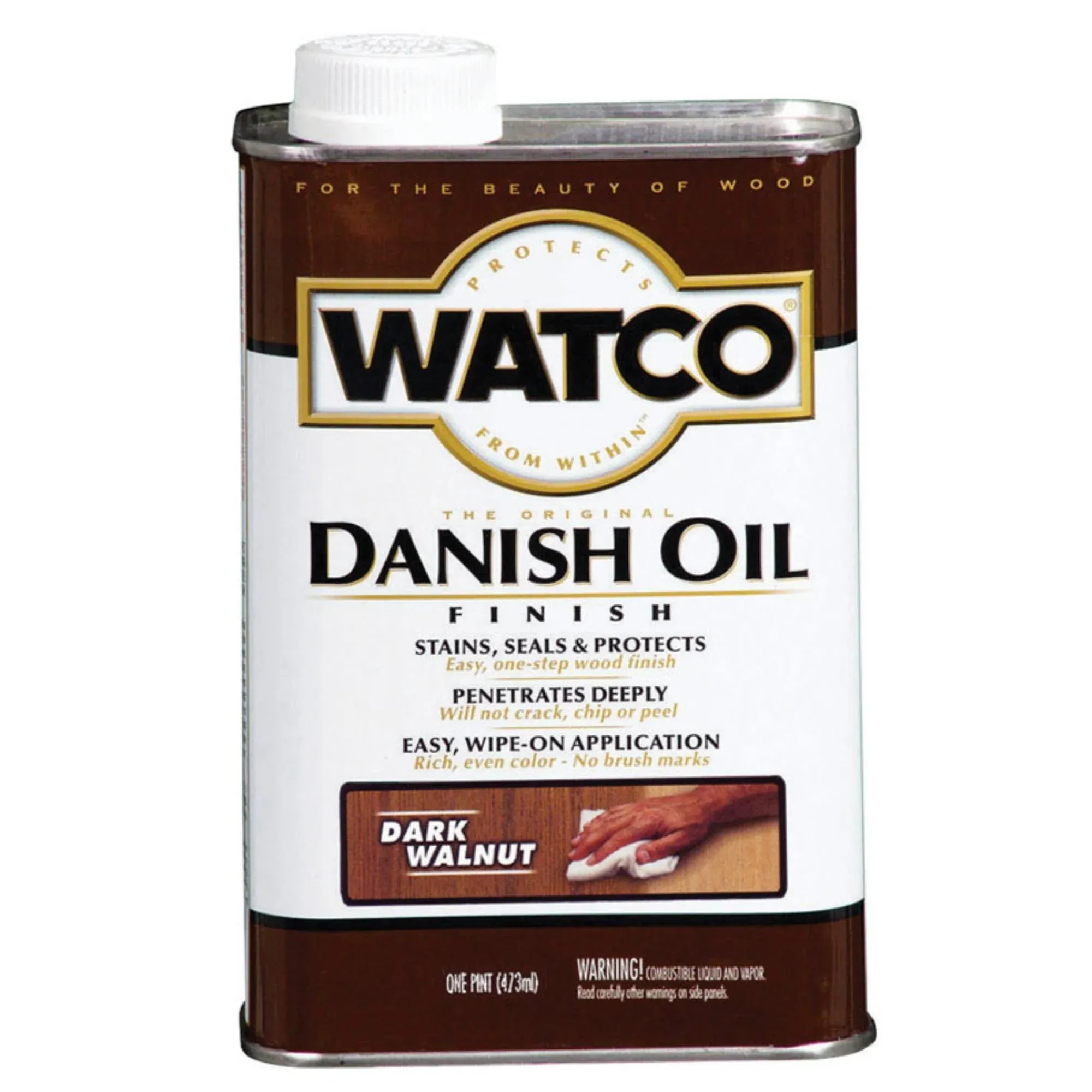 Rust-Oleum Watco 65951 Danish Oil Wood Finish, Pint, Medium Walnut