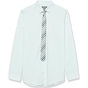 Van Heusen Boys' Long Sleeve Collared Button-Down Dress Shirt and Tie Set