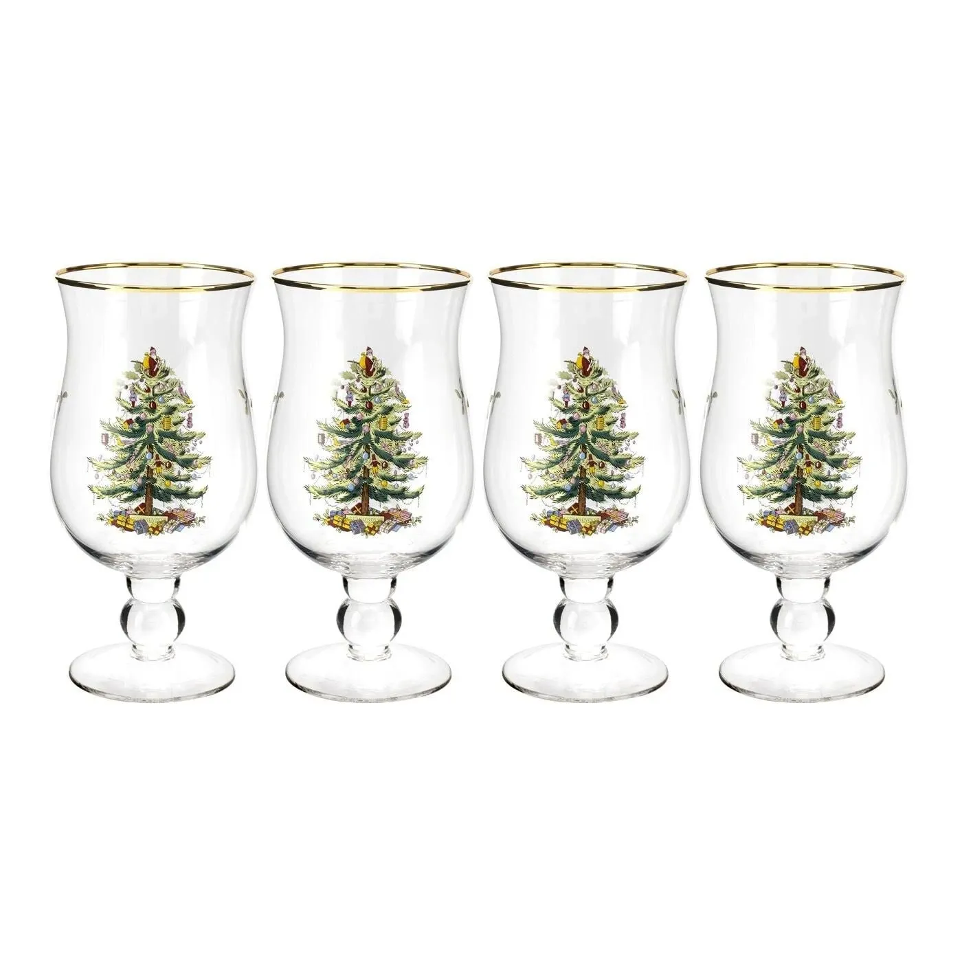 Spode Christmas Tree Tulip Glasses (Set of 4)