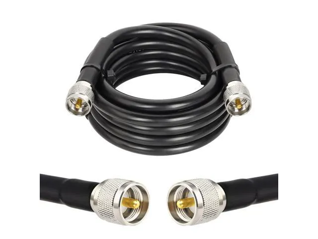UHF CB Coax Cable, 50ft KMR400 PL259 Male to Male Coaxial Cable Low Loss UHF Cable CB Coax Cable for HAM Radio, VHF Radio, SWR Meter, Antenna Analyzer