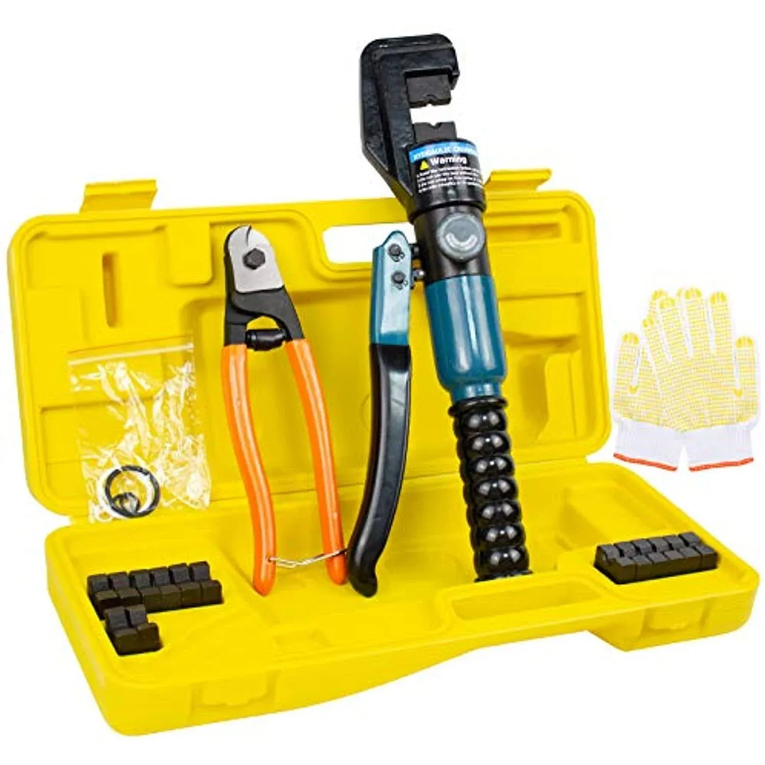 BLIKA 10 Ton Hydraulic Crimping Tool and Cable Cutter, Hydraulic Wire Battery ...