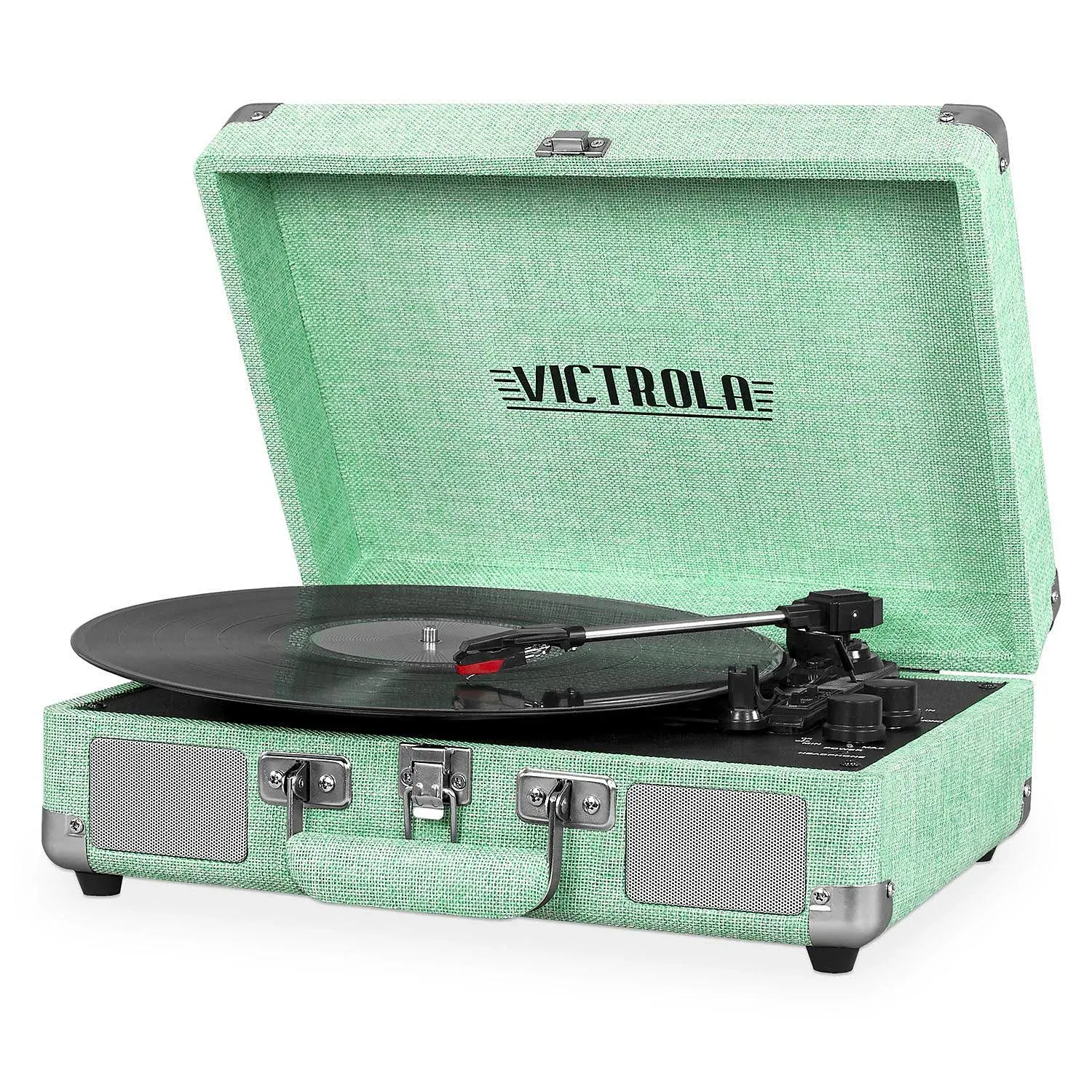 Victrola Bluetooth Suitcase 3-Speed Turntable Turquoise