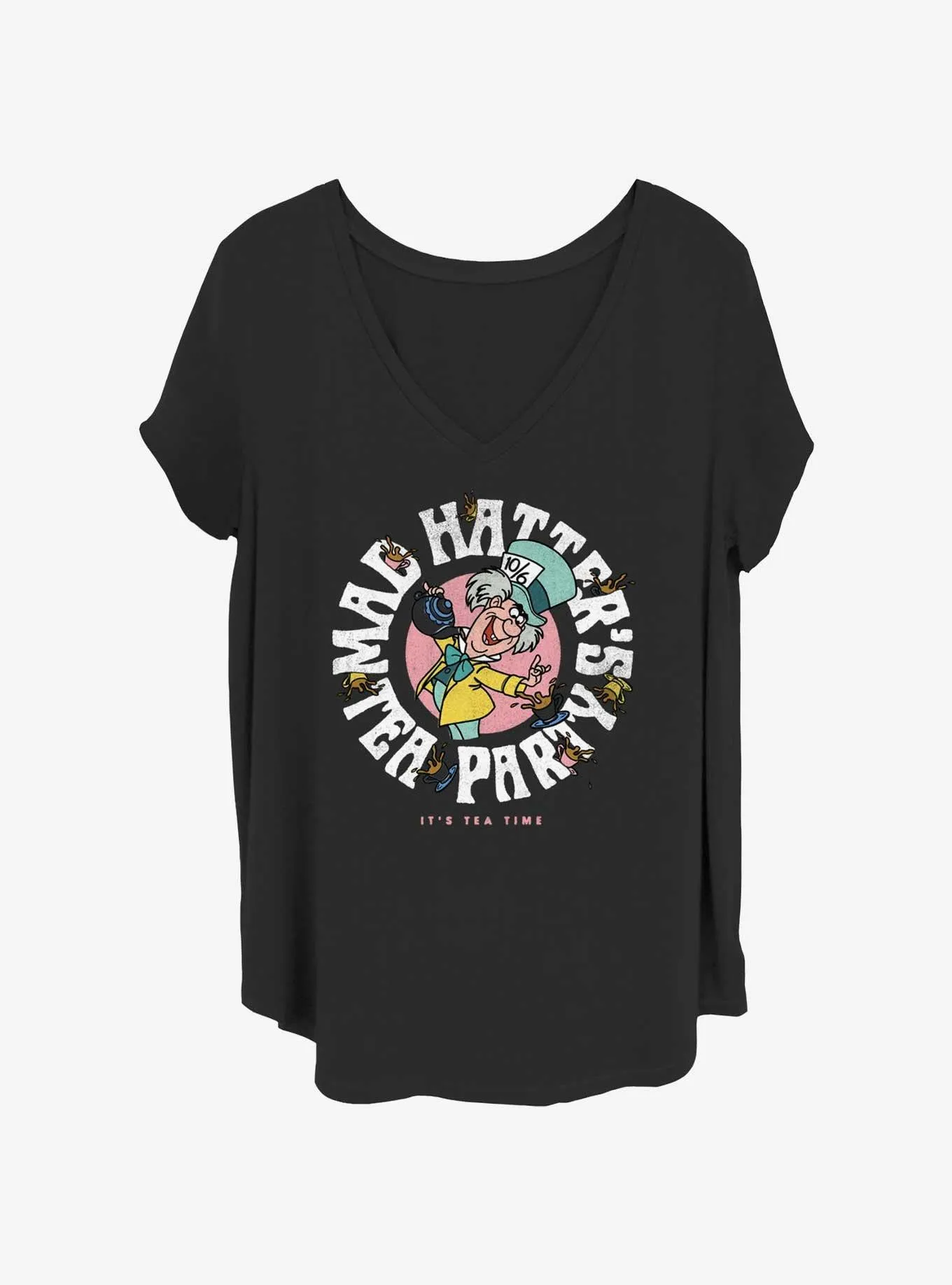 Disney Alice In Wonderland Mad Hatter's Tea Time Girls T-Shirt Plus Size | Hot Topic