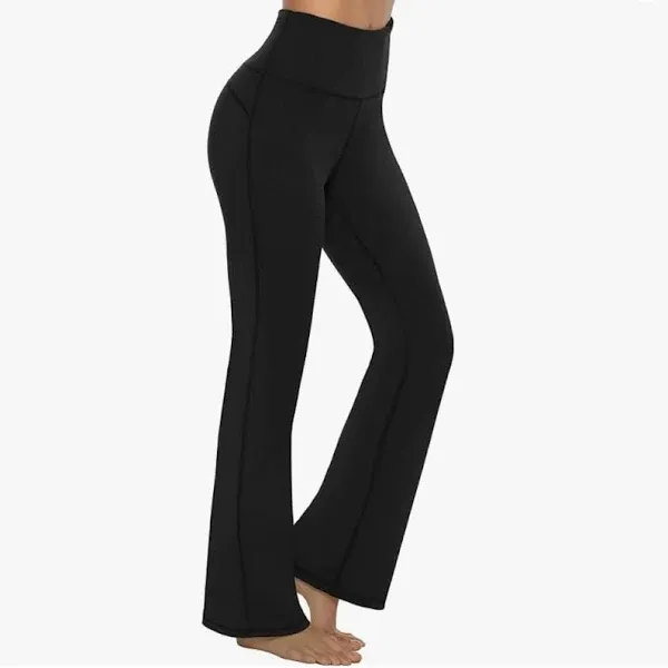 Afitne Women's Bootcut Yoga Pants with Pockets