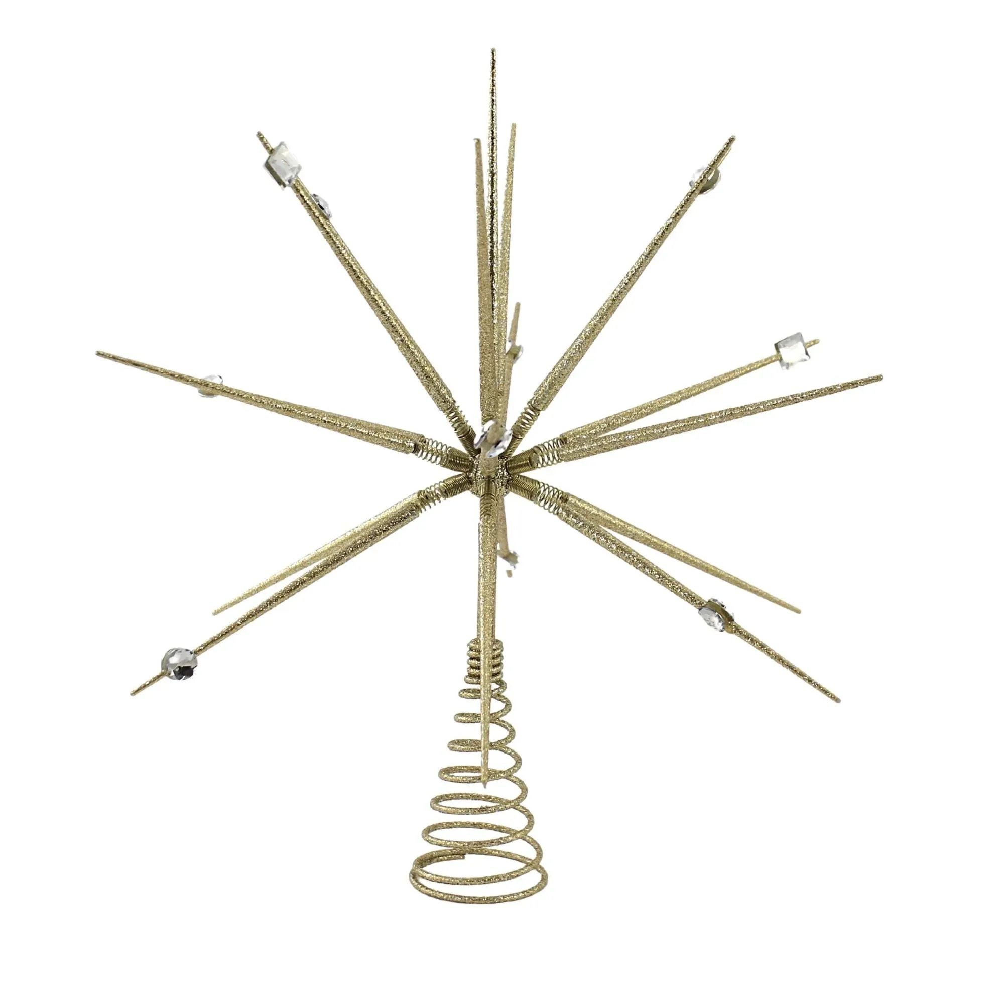 Kurt S. Adler Gold Starburst Throng Treetop Tree Topper, Multi, 14.8&#034;