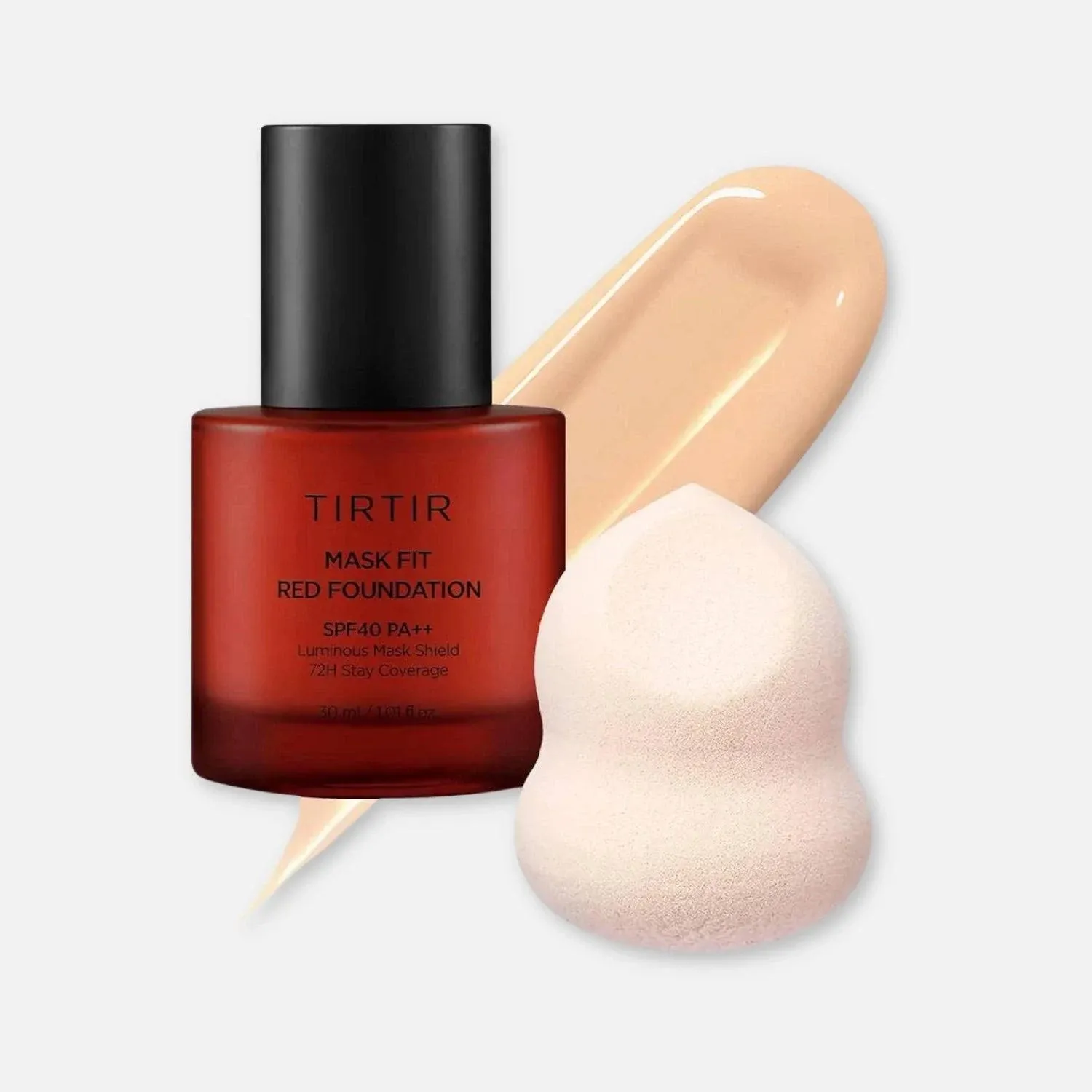 TIRTIR Mask Fit Red Foundation Mask Fit Red Foundation, 1.0 fl oz (30 ml), 23N SAND