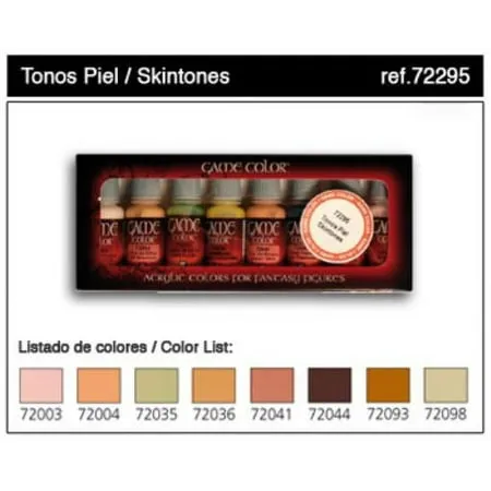 Vallejo Game Color Set Skin Tones Pinturas Tonos Piel