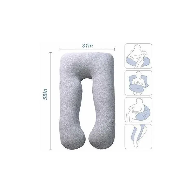 Moon Pine Pregnancy Pillow, U Shaped Full Body Pillow for Maternity Support, Sleeping Pillow