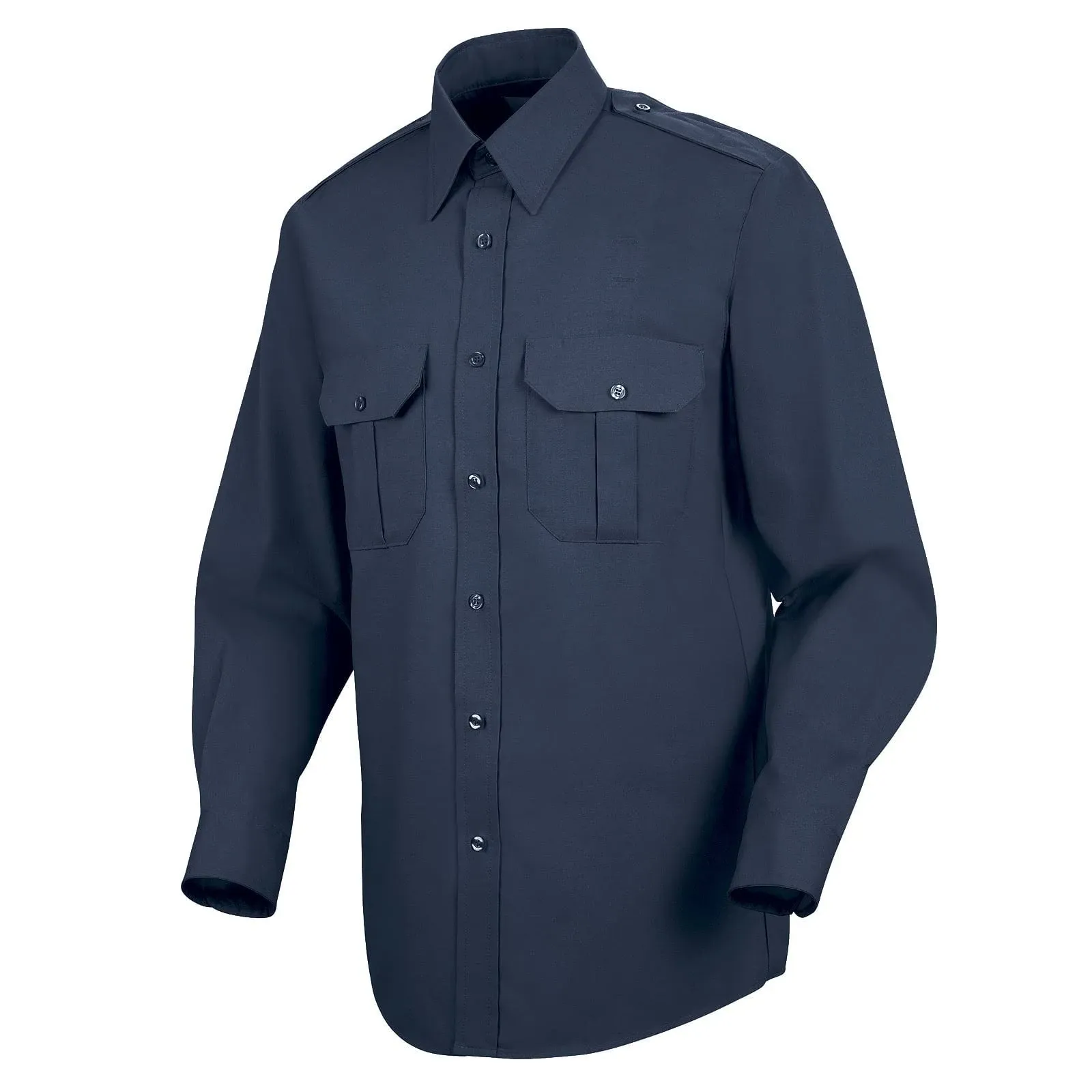Mens Ls Navy Security Shirt Epaulet