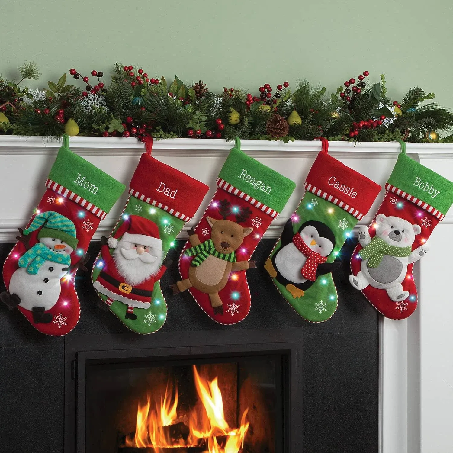 CPS Personalized Twinkling LED Stocking