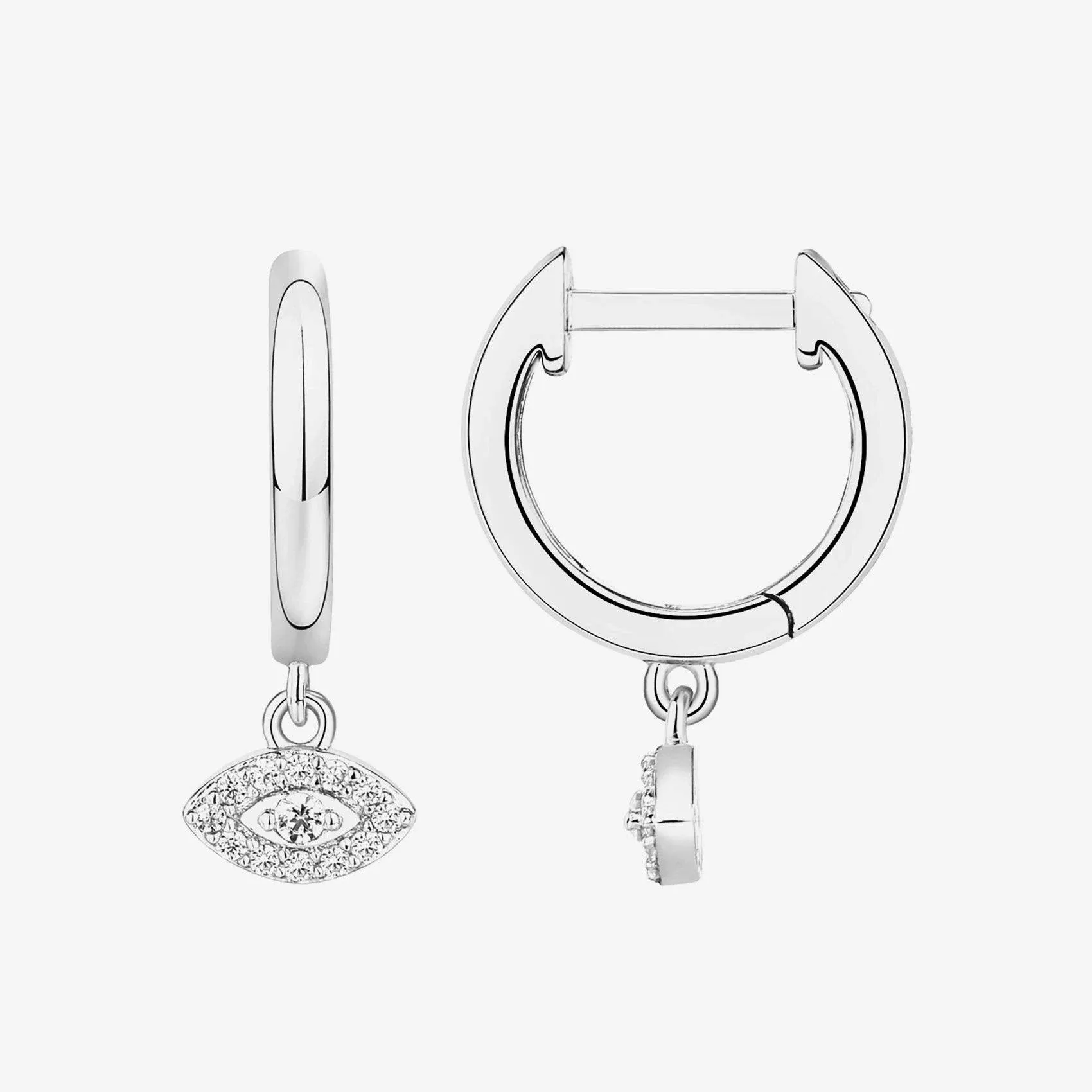 PAVOI 14K Gold Plated S925 Sterling Silver Post Lightweight Drop/Dangle Huggie Earrings for Women | Religious Ornament: Cross, Evil Eye, Clover, Celtic | Dainty Earrings for Women